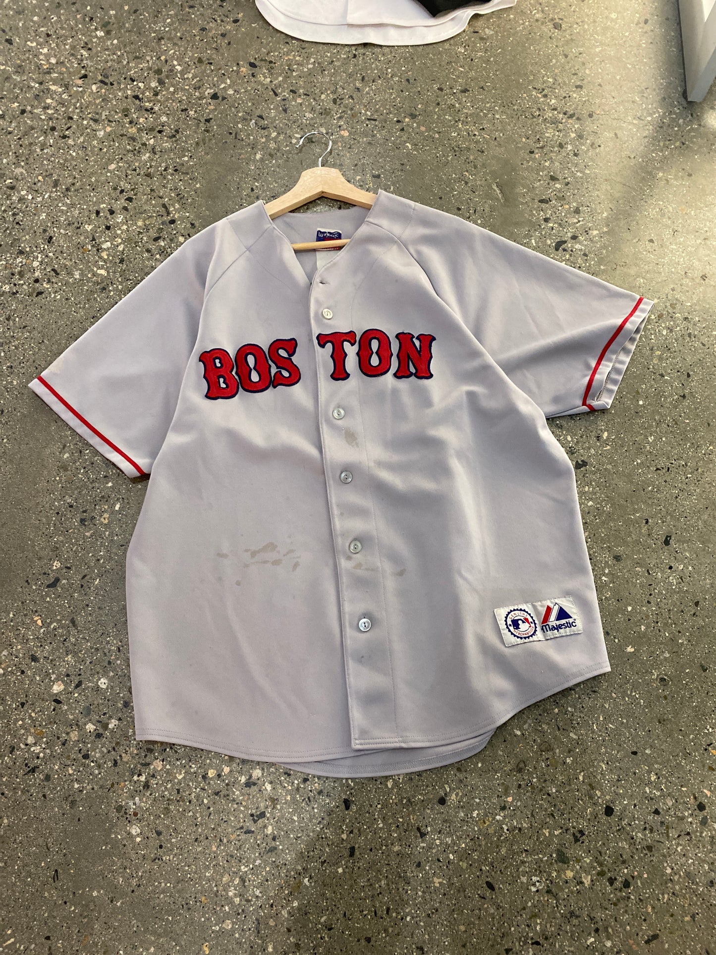 (XL/2X) B49 - Boston Red Sox Grey Jersey