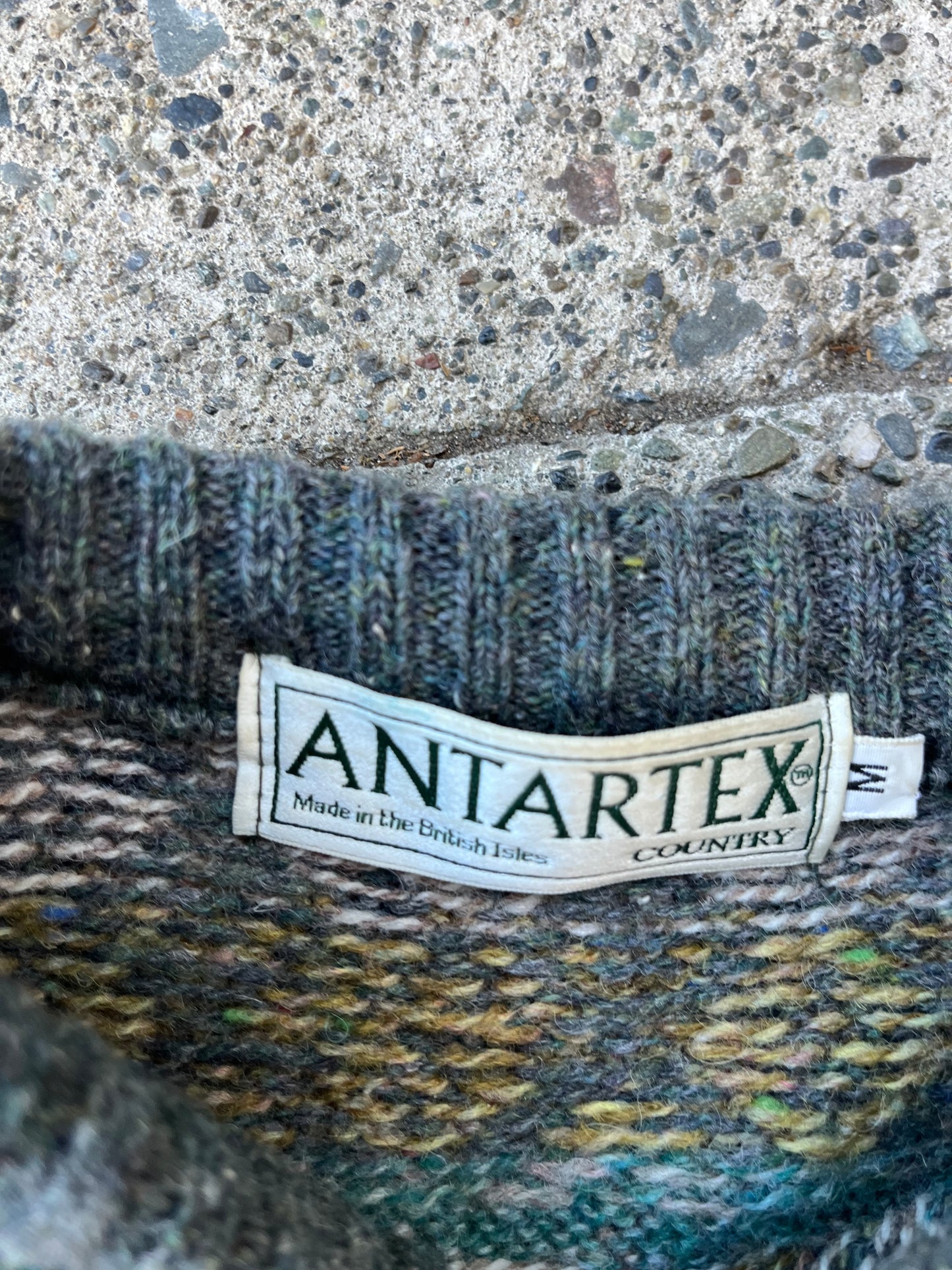 (M/L) Vintage British Wool Textured Knit