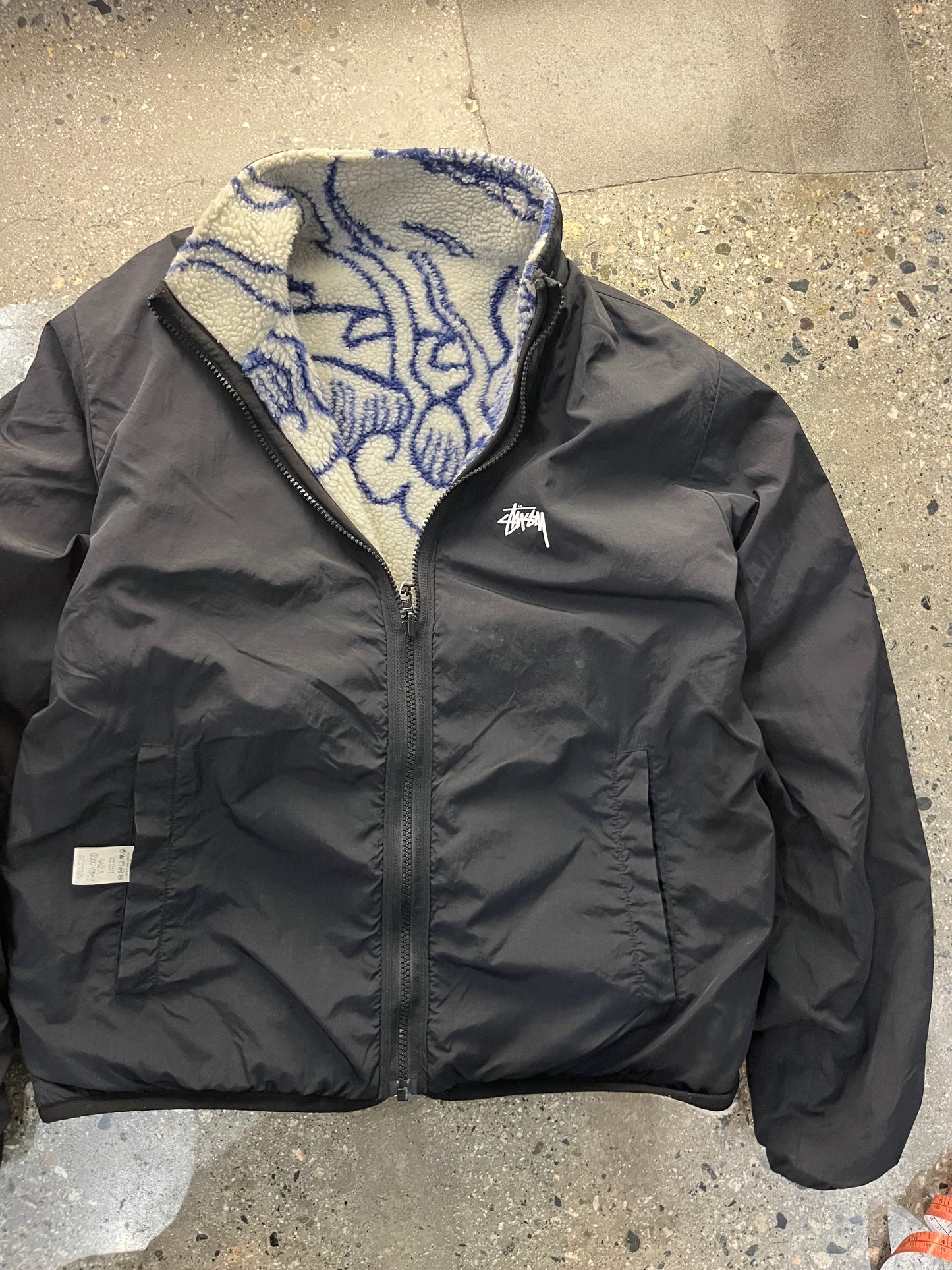 (S/M) Stussy Dragon Reversible Fleece