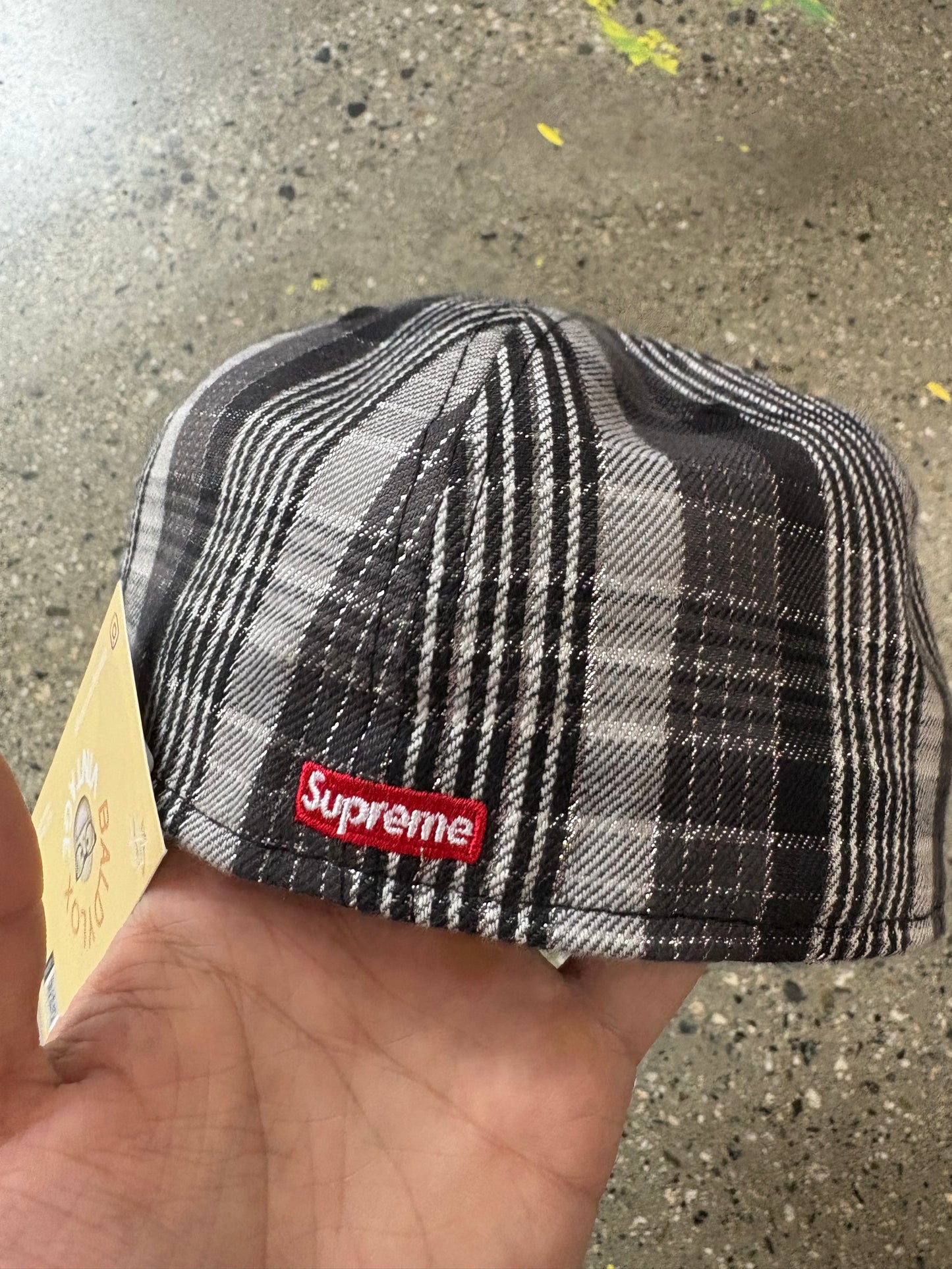 (7 1/4) Supreme x New Era Metallic Plaid Fitted