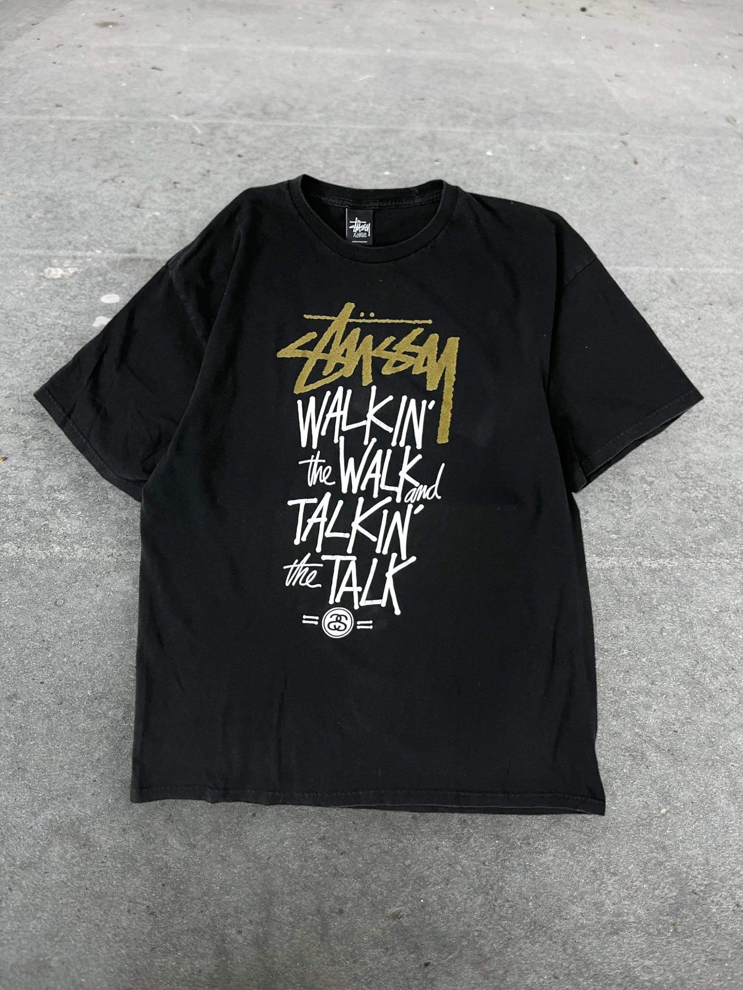 (XL/2X) Stussy Walkin the Walk.. Tee