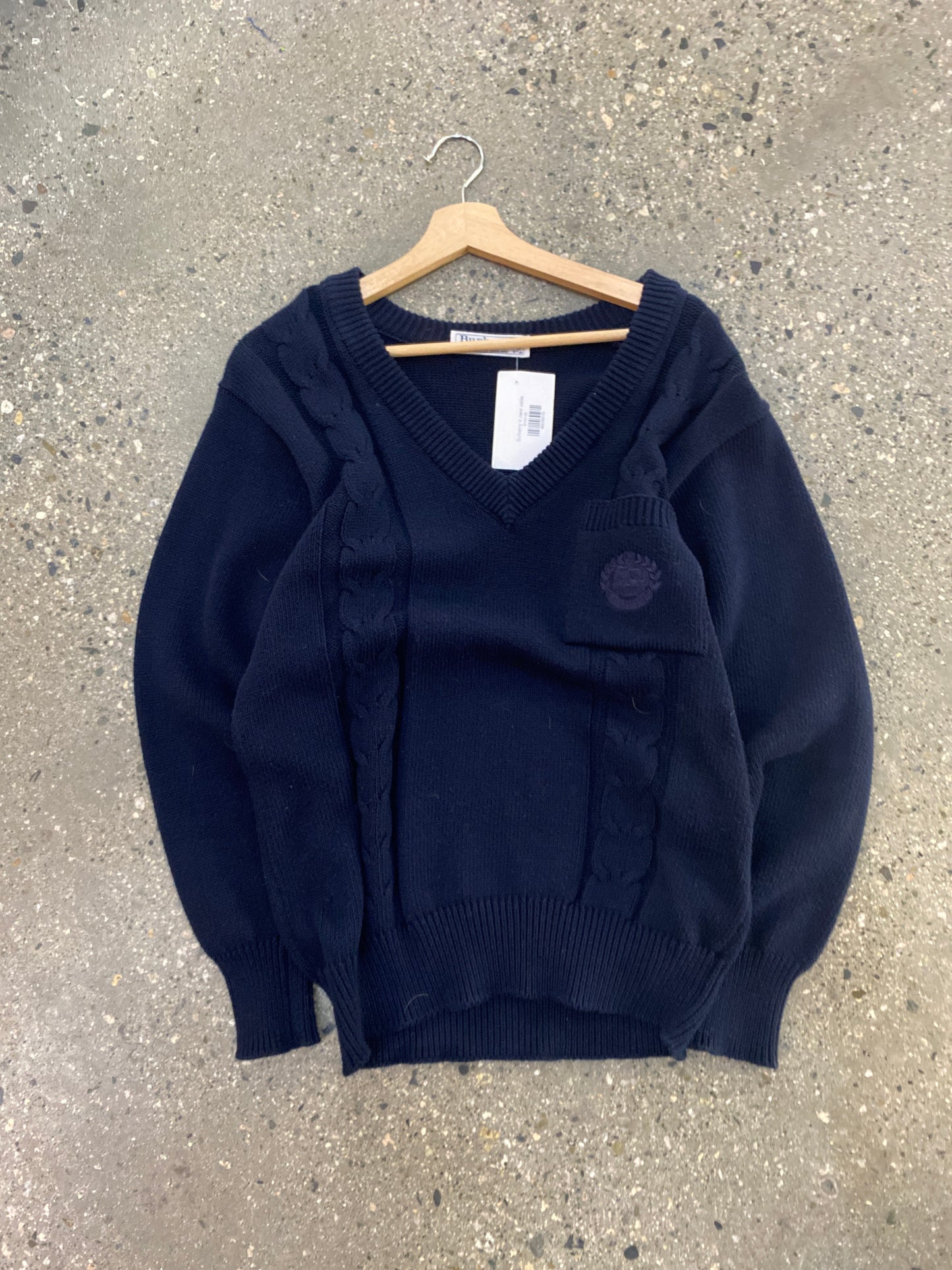 (s/m) Burberry V neck cable