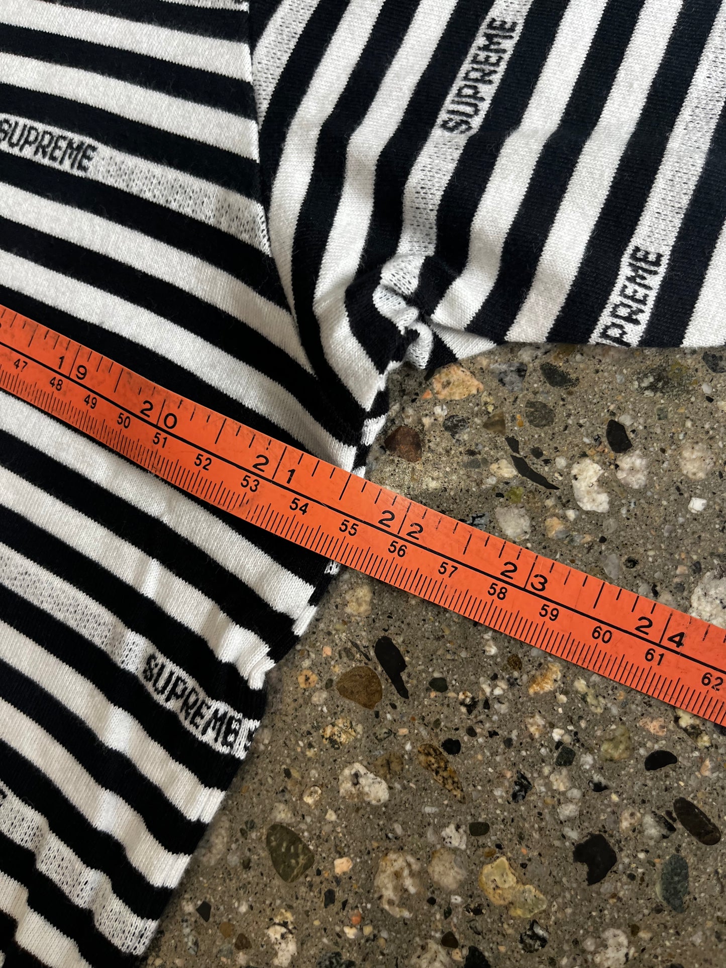 Supreme Striped LOGO Tee