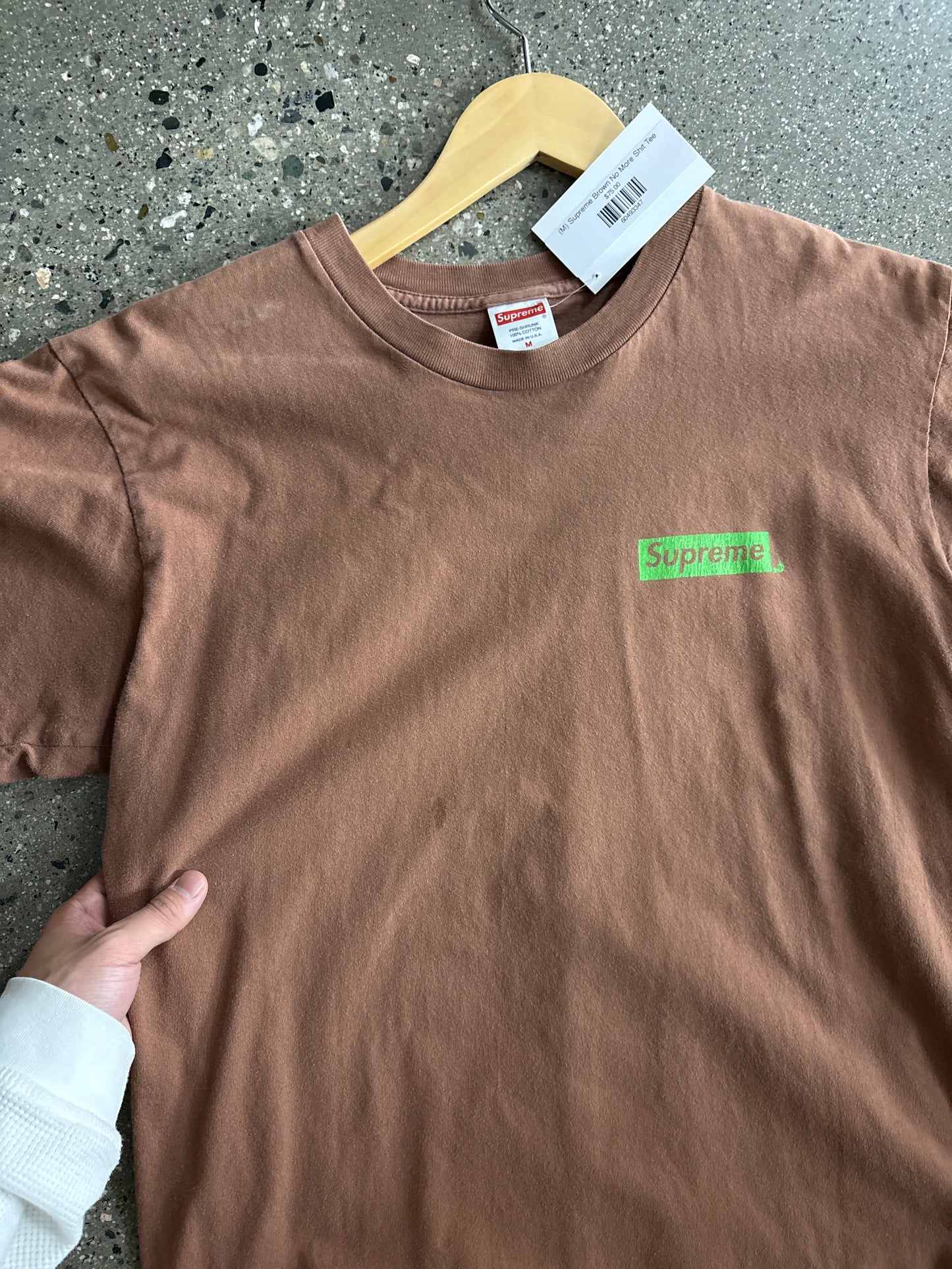 (M) Supreme Brown No More Shit Tee