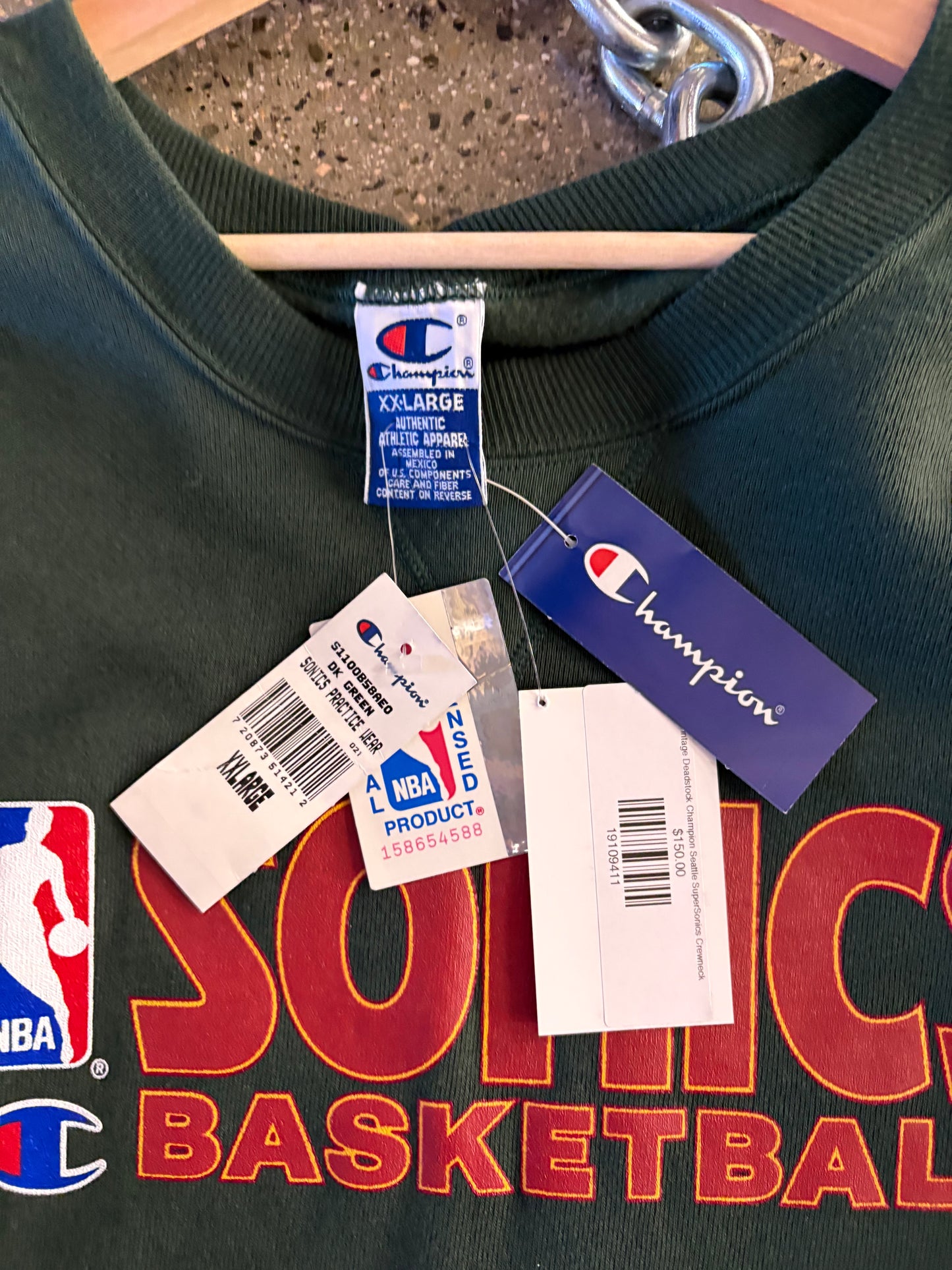 Vintage Deadstock Champion Seattle SuperSonics Crewneck