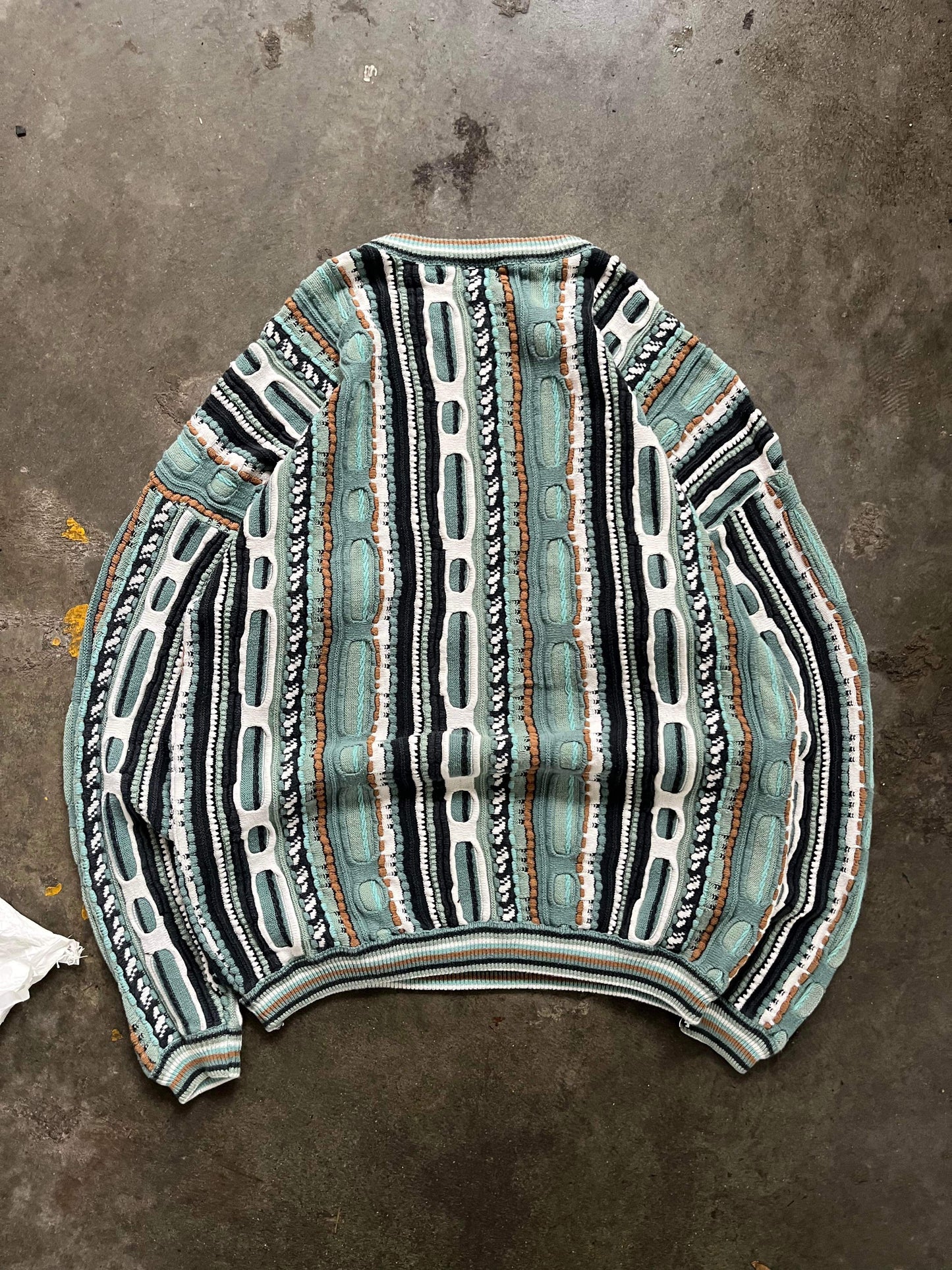 (3X) 90’s London Fog 3D Coogi Style Knit