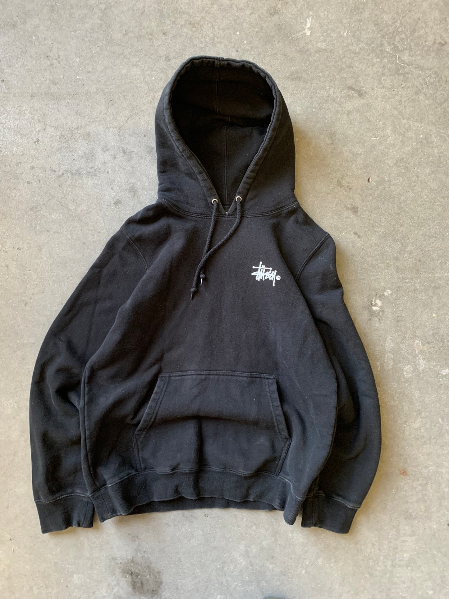 (S) Stussy Script Black Hoodie