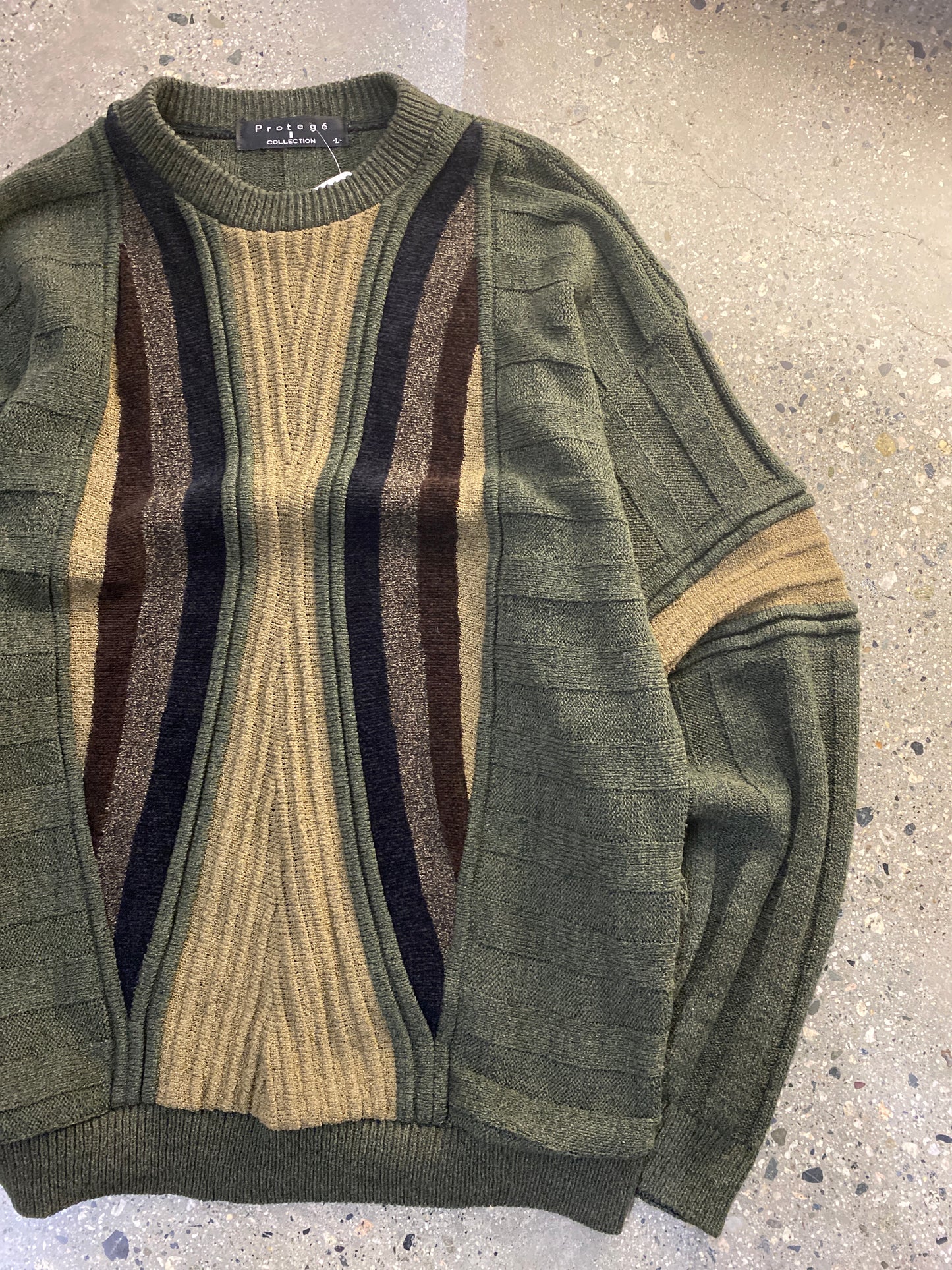 (L) Protege Earthtone 3D Coogi Style Knit