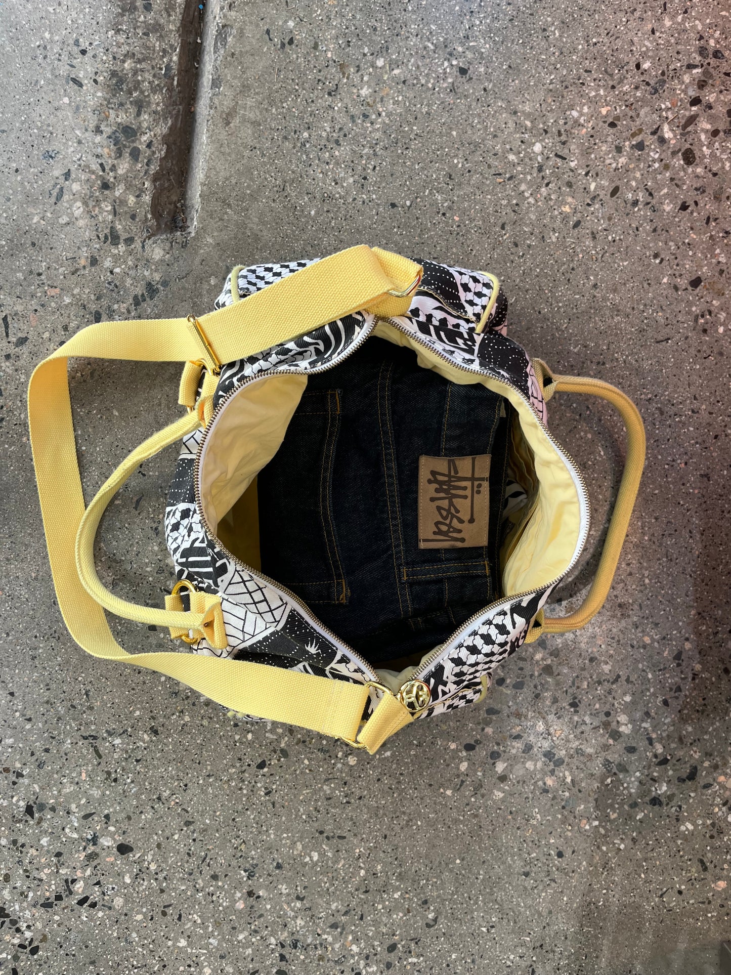 Vintage Stüssy Duffle Bag Abstract Print