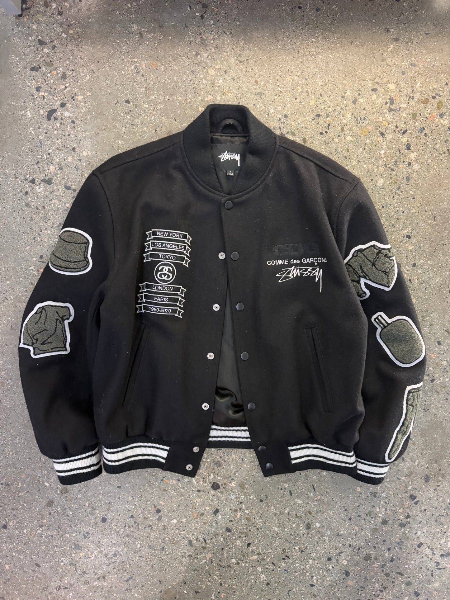 (S/M) Stussy x CDG Varsity Jacket