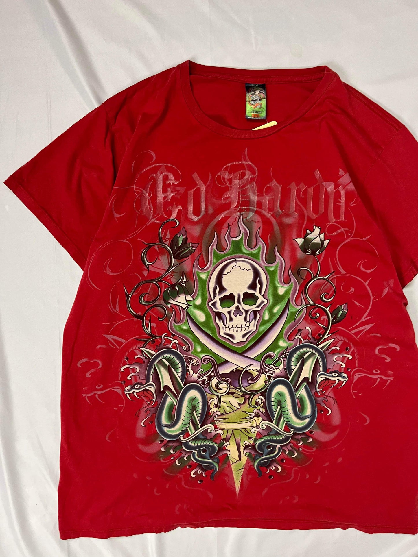 (2X) Ed Hardy Skulls Tee
