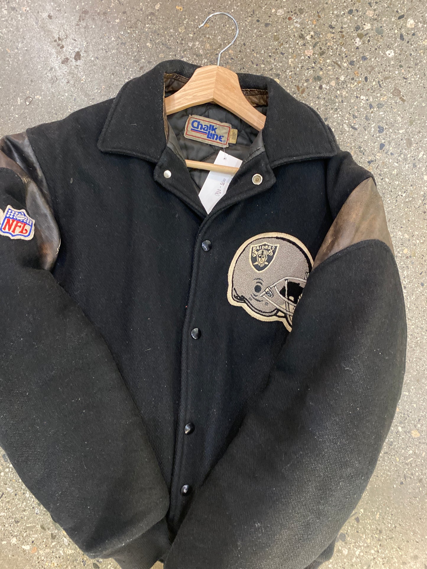 (M) Vintage Raiders Rare Chalkline Bomber