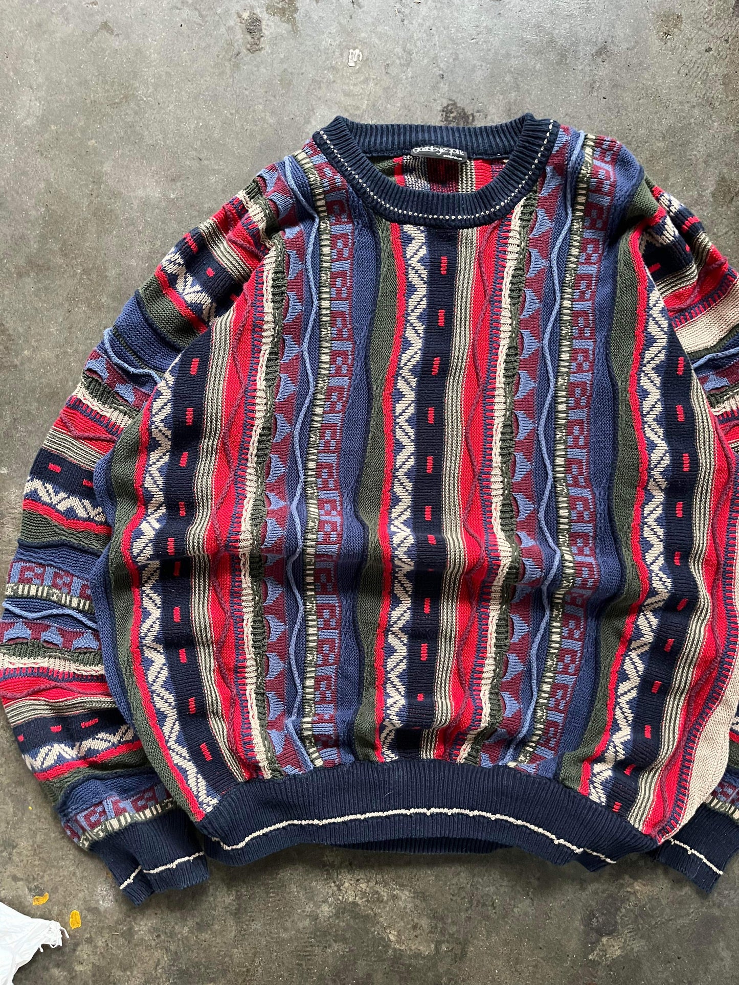 (2X) Vintage 3D Coogi Style Knit