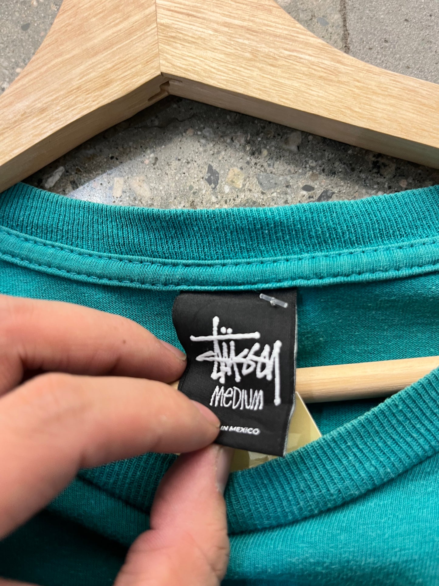 (M) Stussy International Turquoise LS