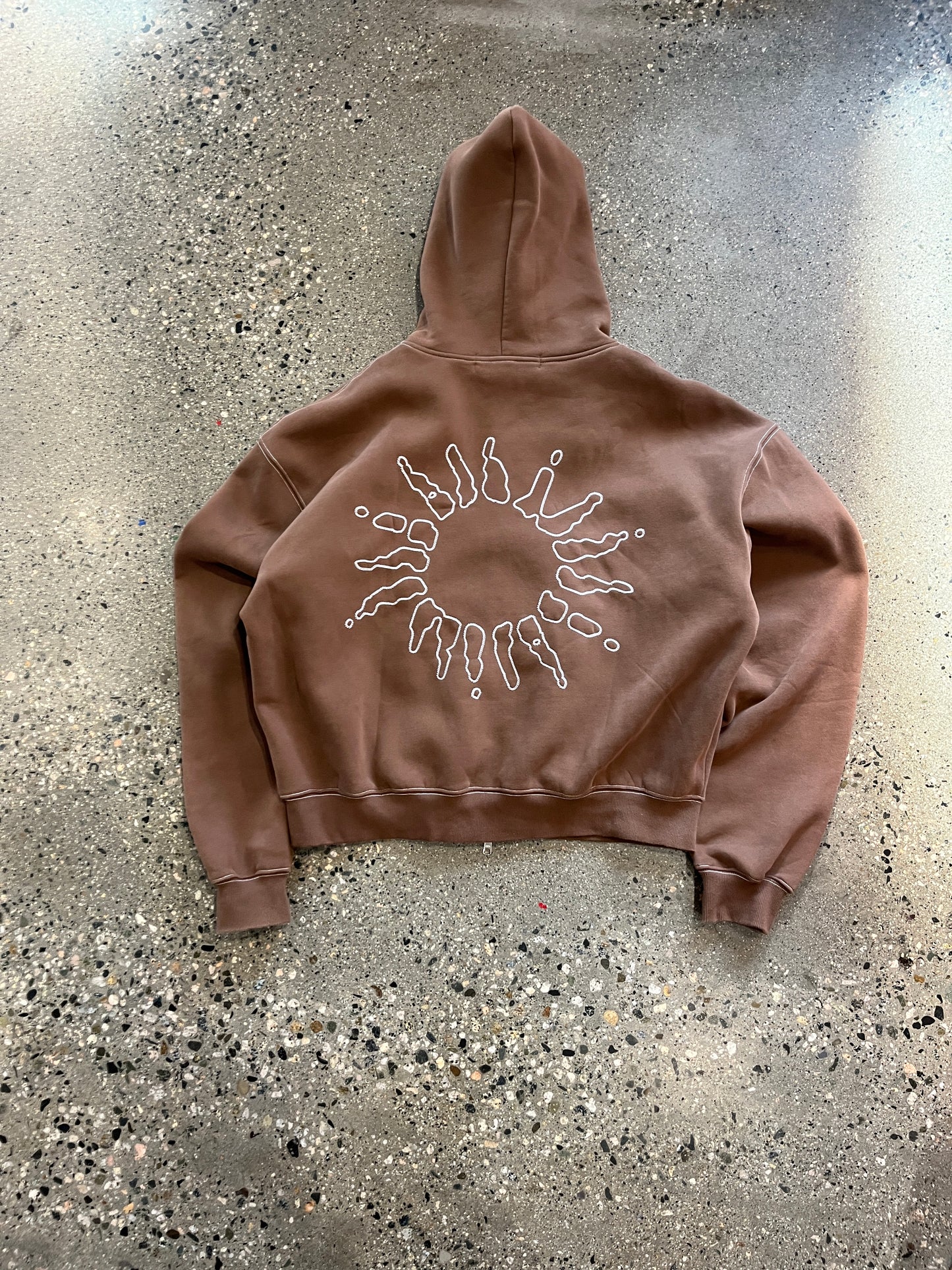 (L/XL) 4YE Brown Zip Up