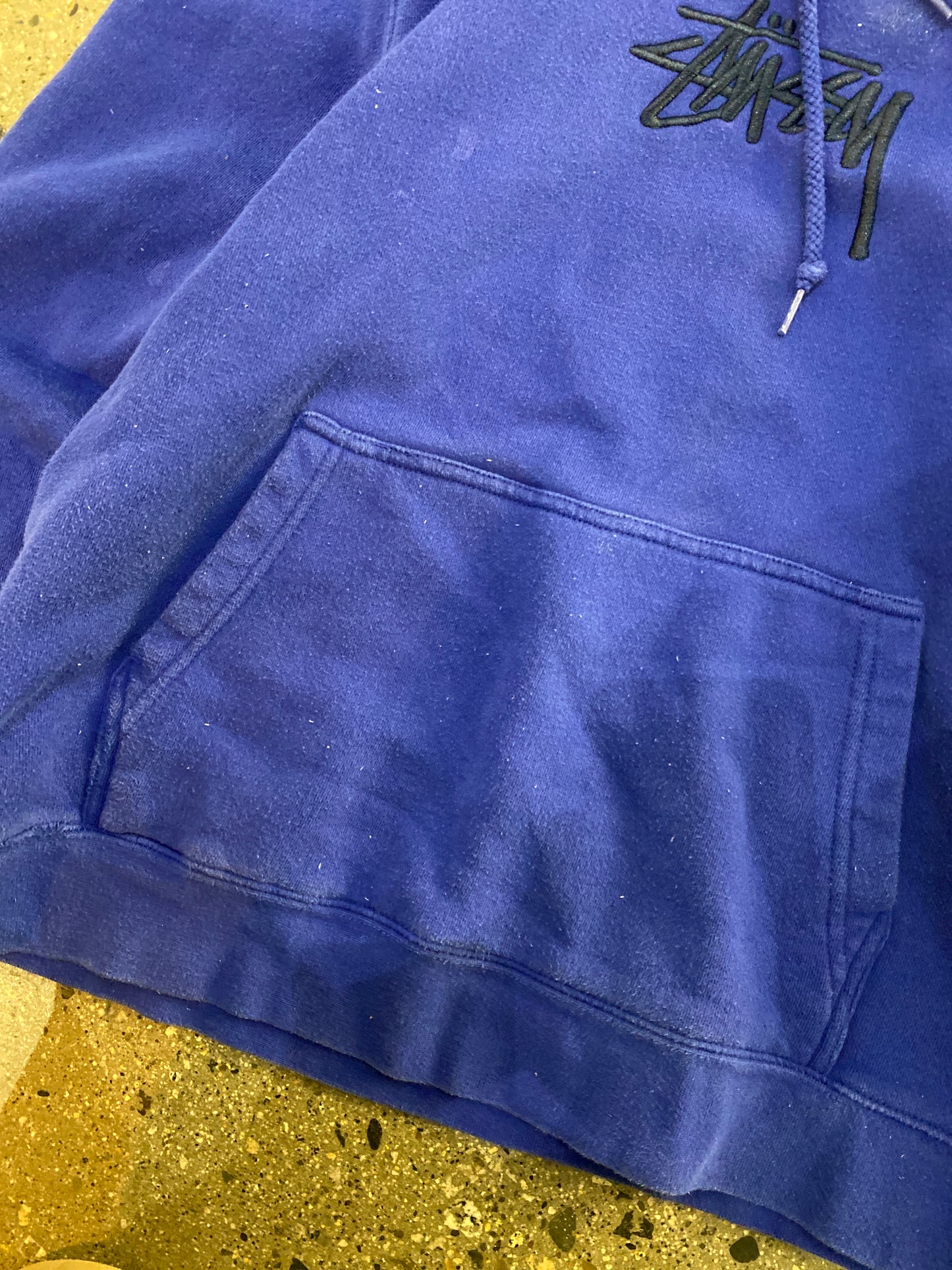 (S) Stussy Royal Blue Embroidery Hoodie