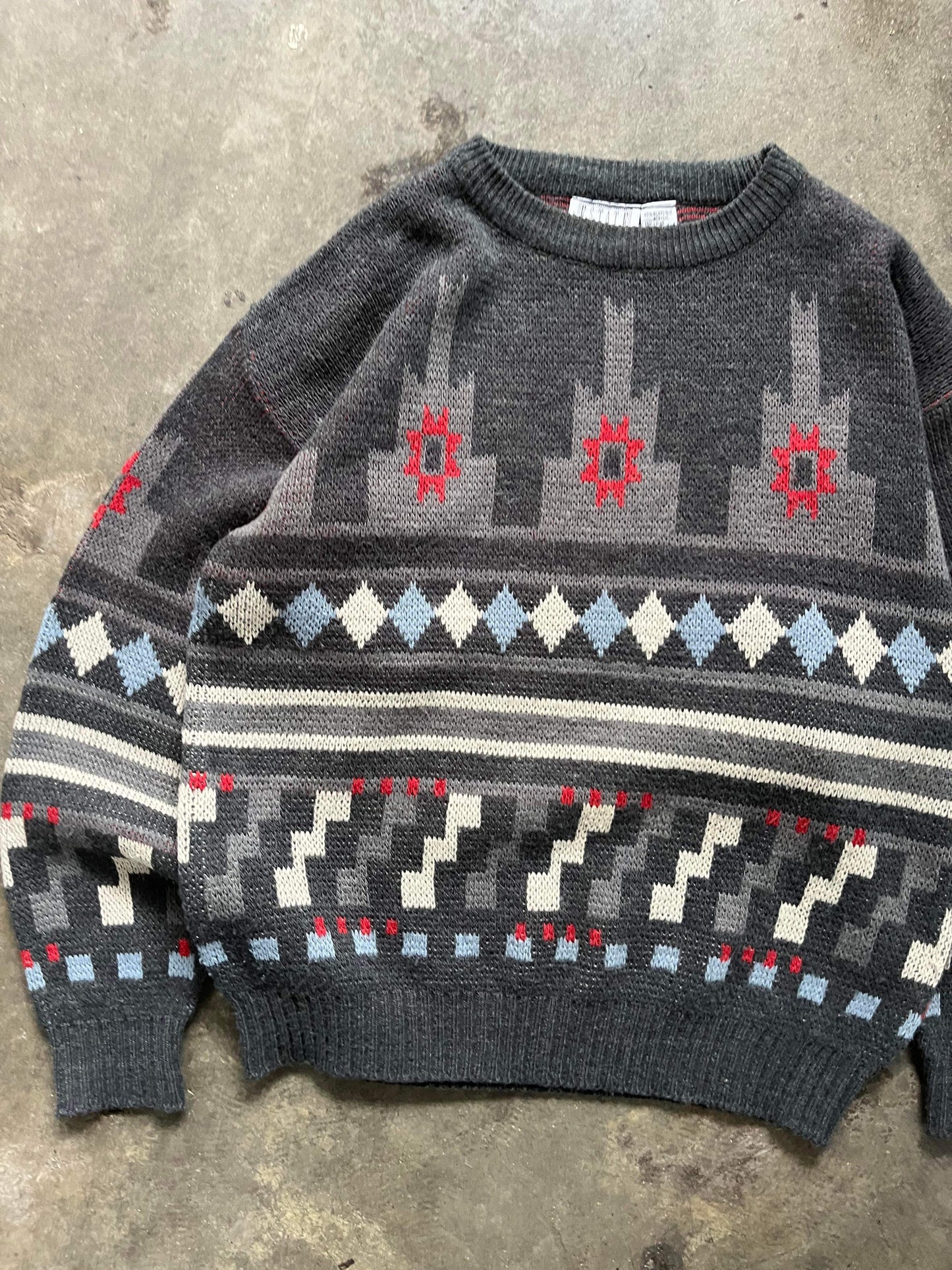 (L) Vintage Pattern Knit