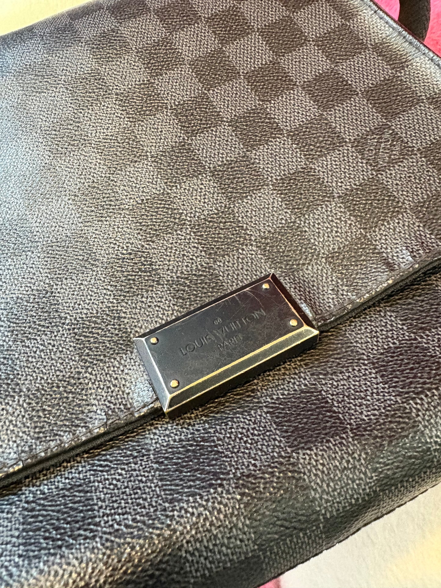 LV Graphite Damier District PM Side Body Bag