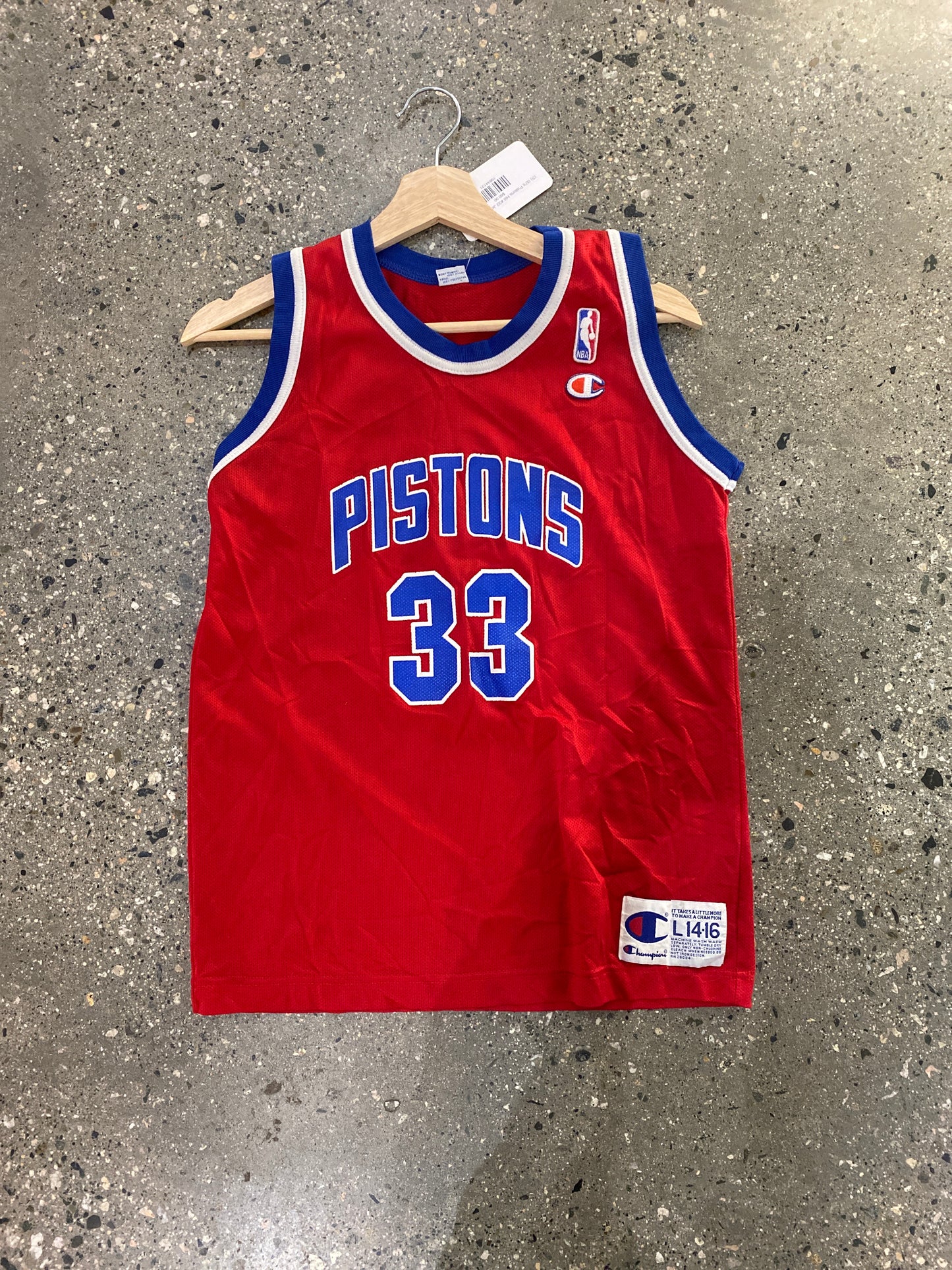 (S) 00's Pistons Hill #33 Jersey
