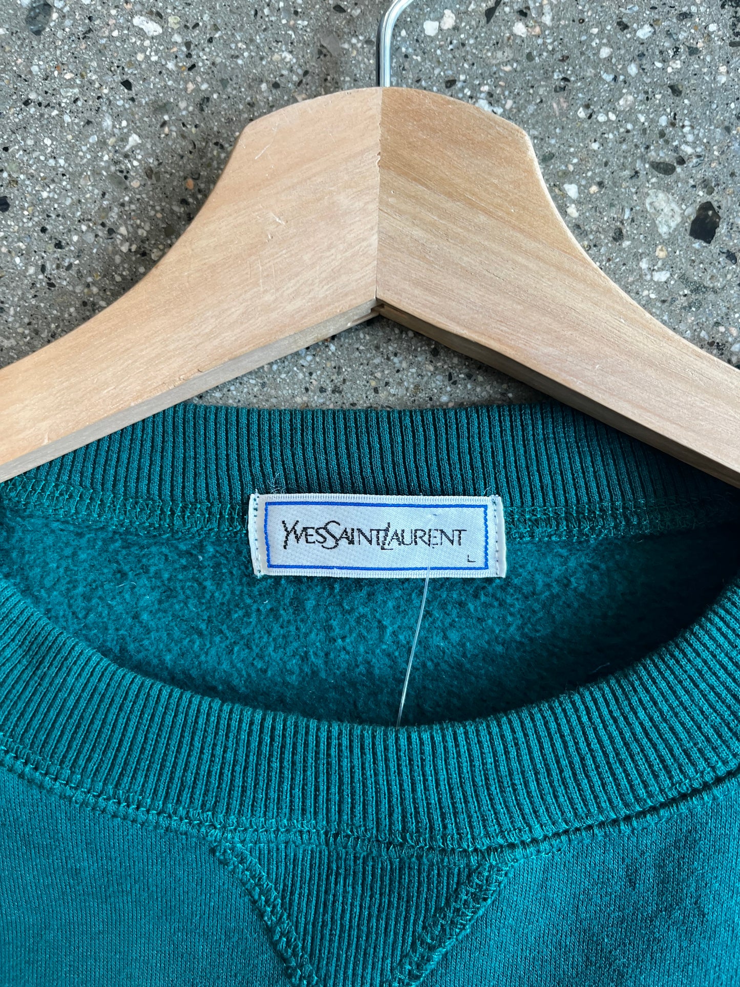 (Small) Forest Green YSL CREWNECK