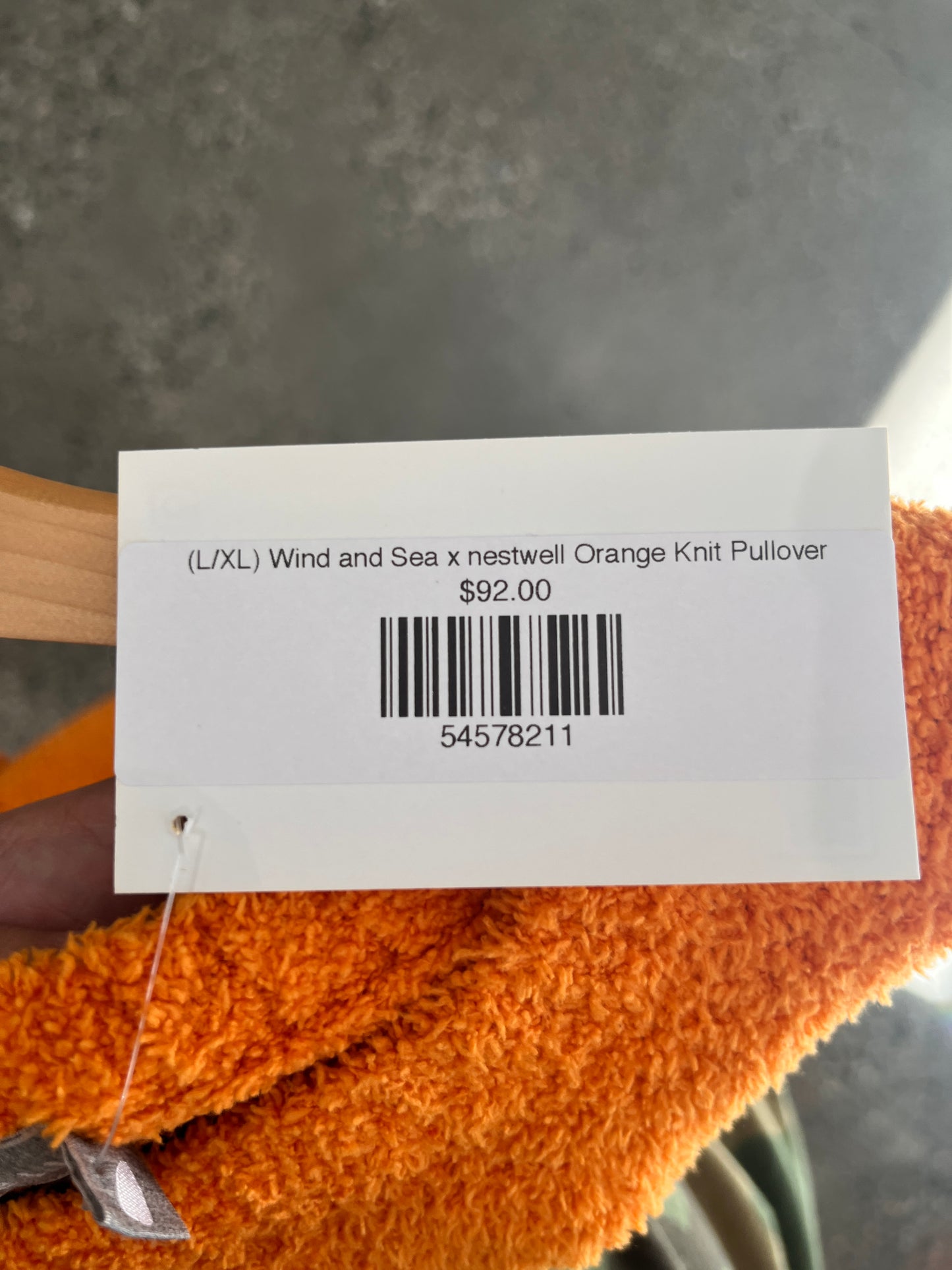 (L/XL) Wind and Sea x nestwell Orange Knit Pullover