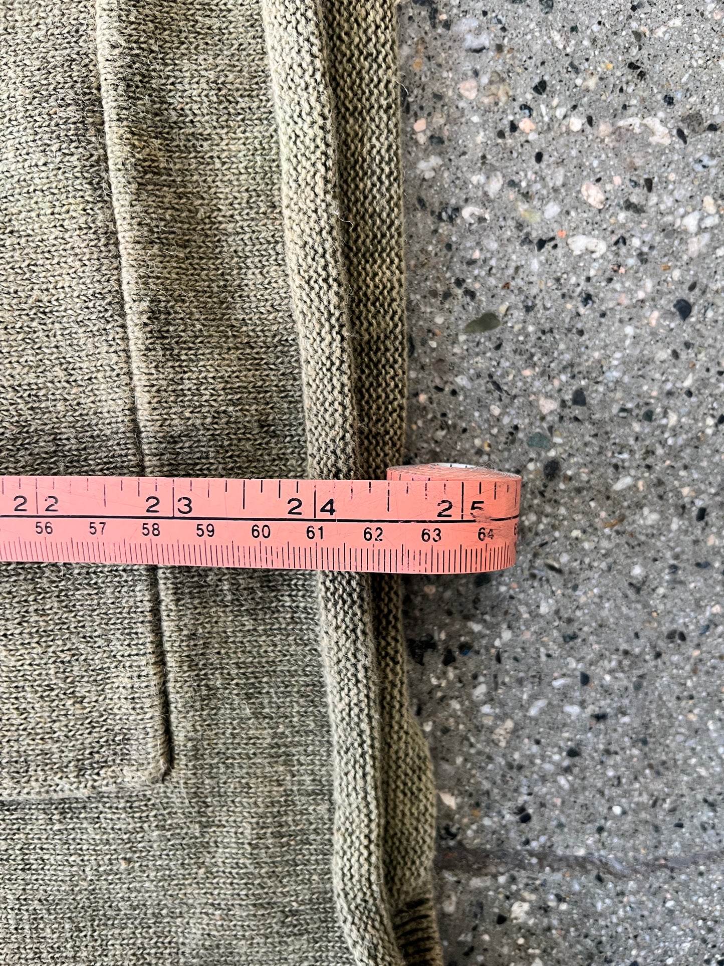 (M/L) Army Green Knitted Hoodie Pullover