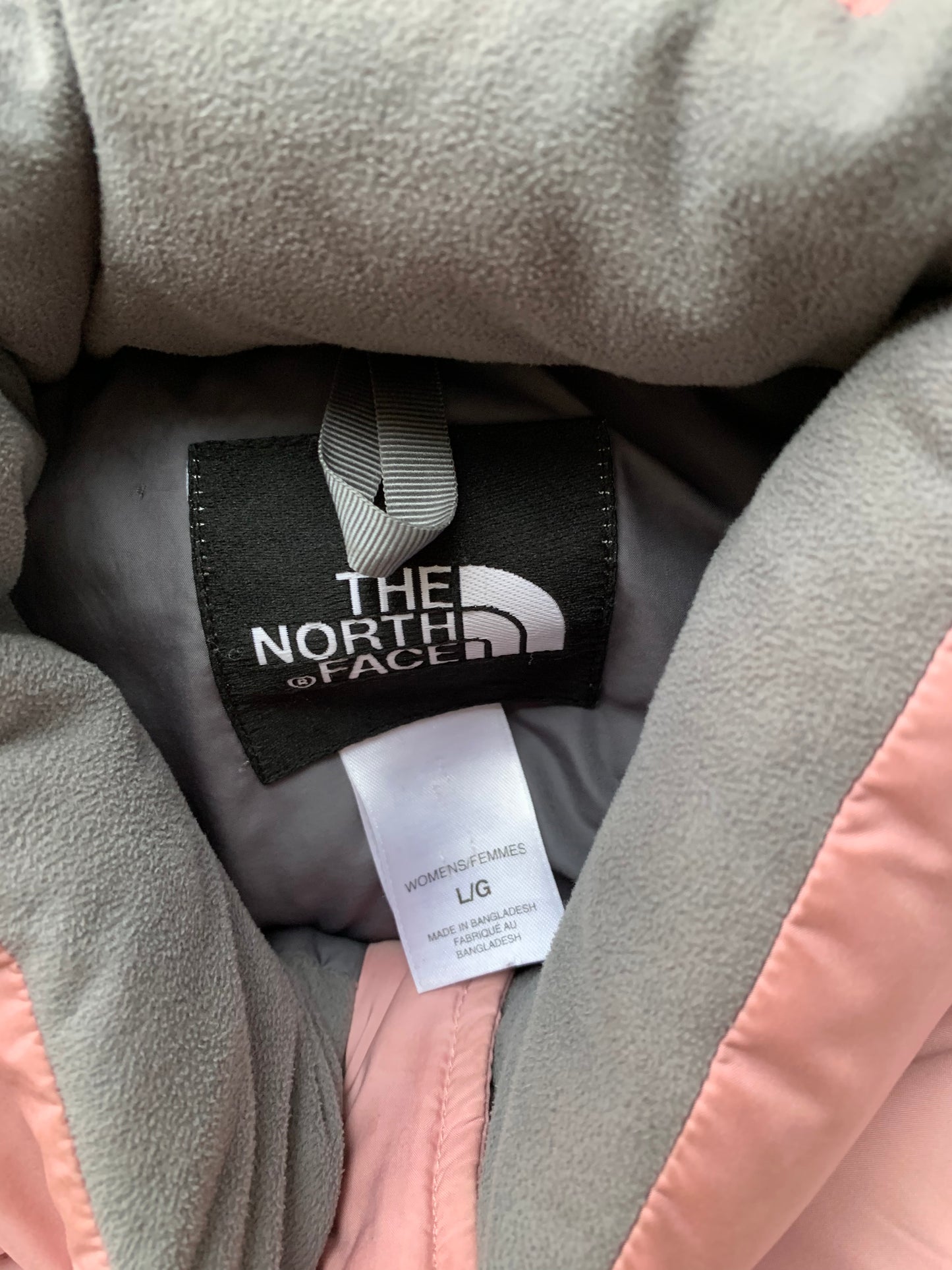 (L) The North Face 700 Pink Puffer