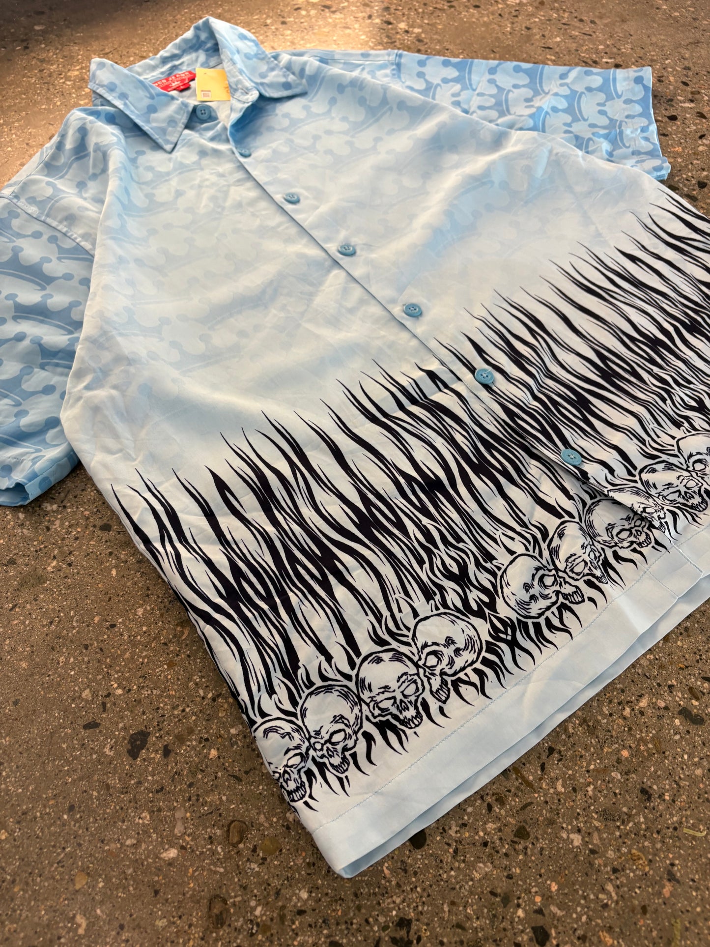 (L/XL) JNCO Flame Button up