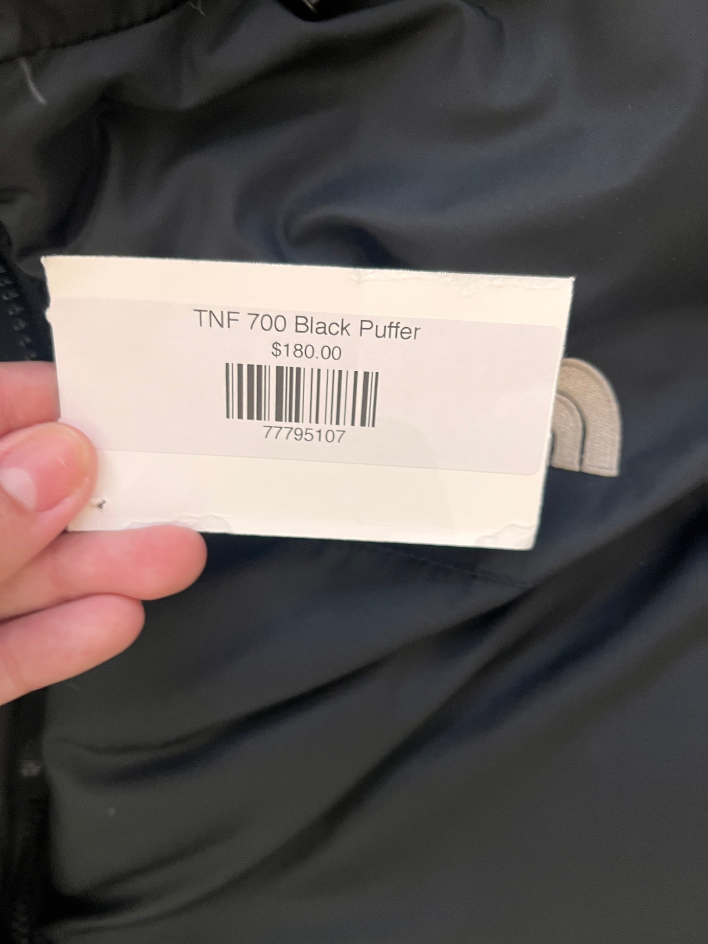 (Mens L) TNF 700 Black Puffer