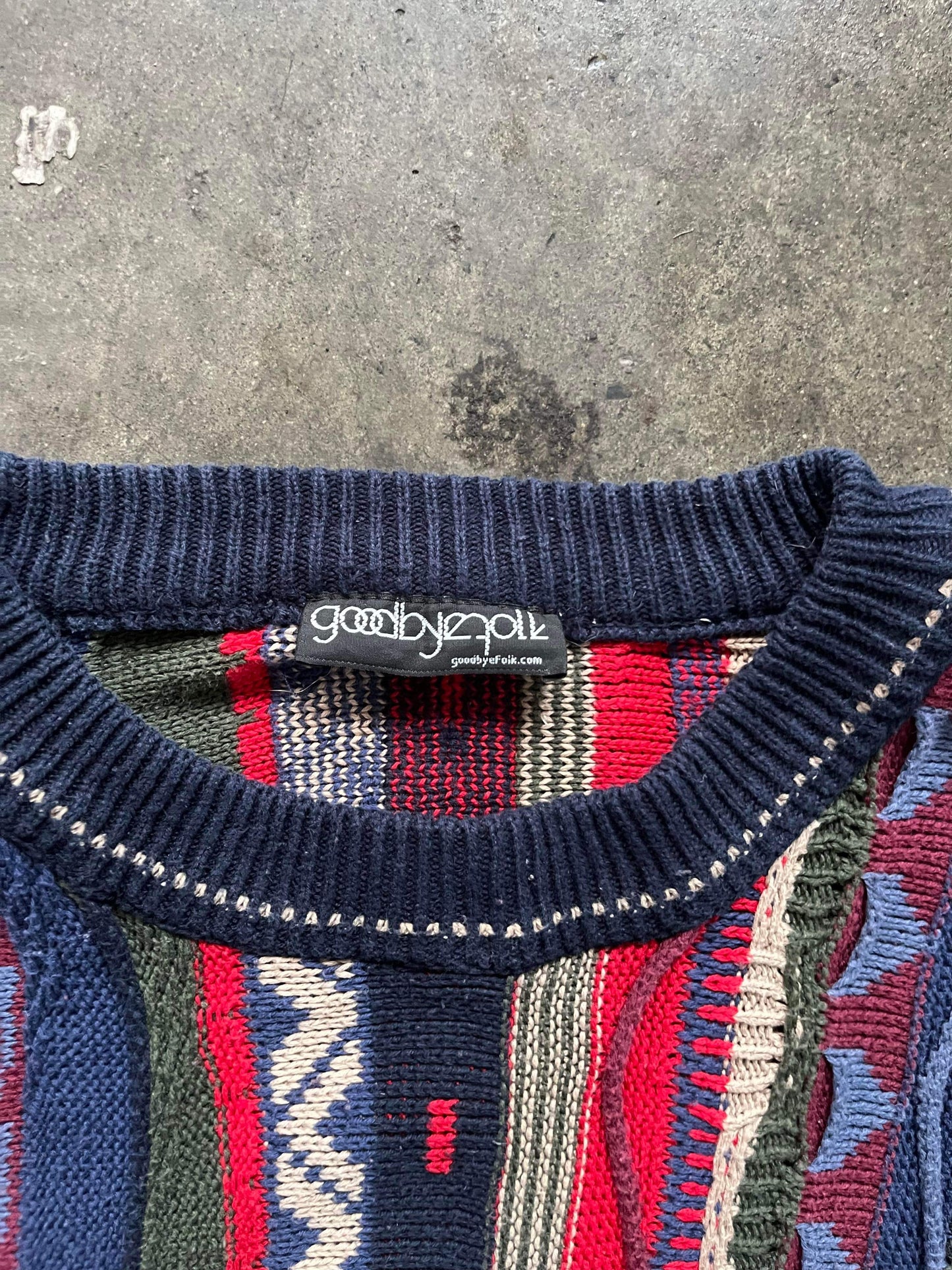 (2X) Vintage 3D Coogi Style Knit