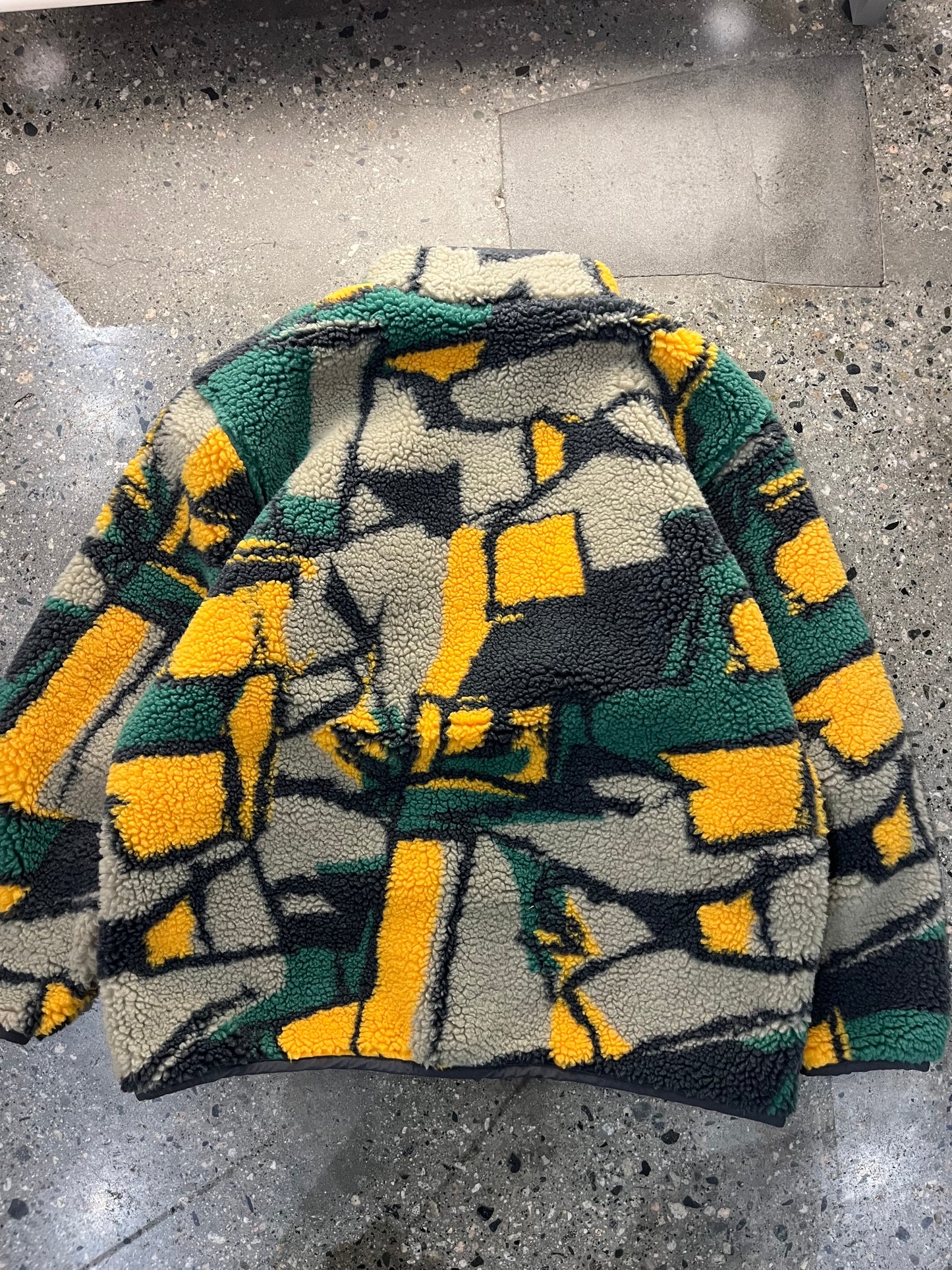 (M) Stussy Geometric Block Sherpa Half Zip