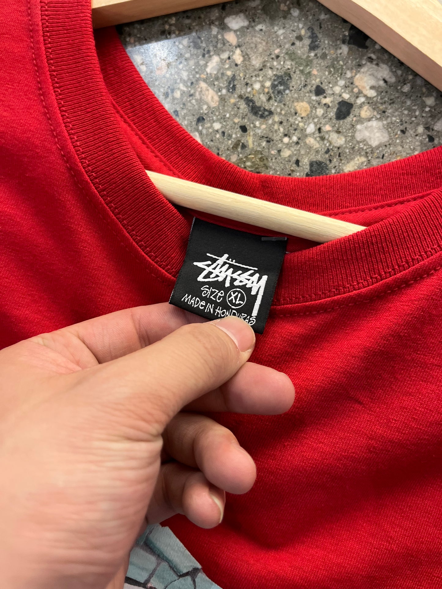 (XL) Stussy Black Cracked egg tee