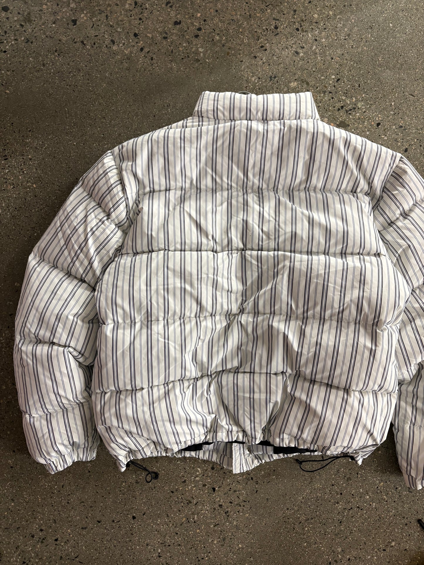 (L) Stussy Pinstripe Down Puffer Jacket
