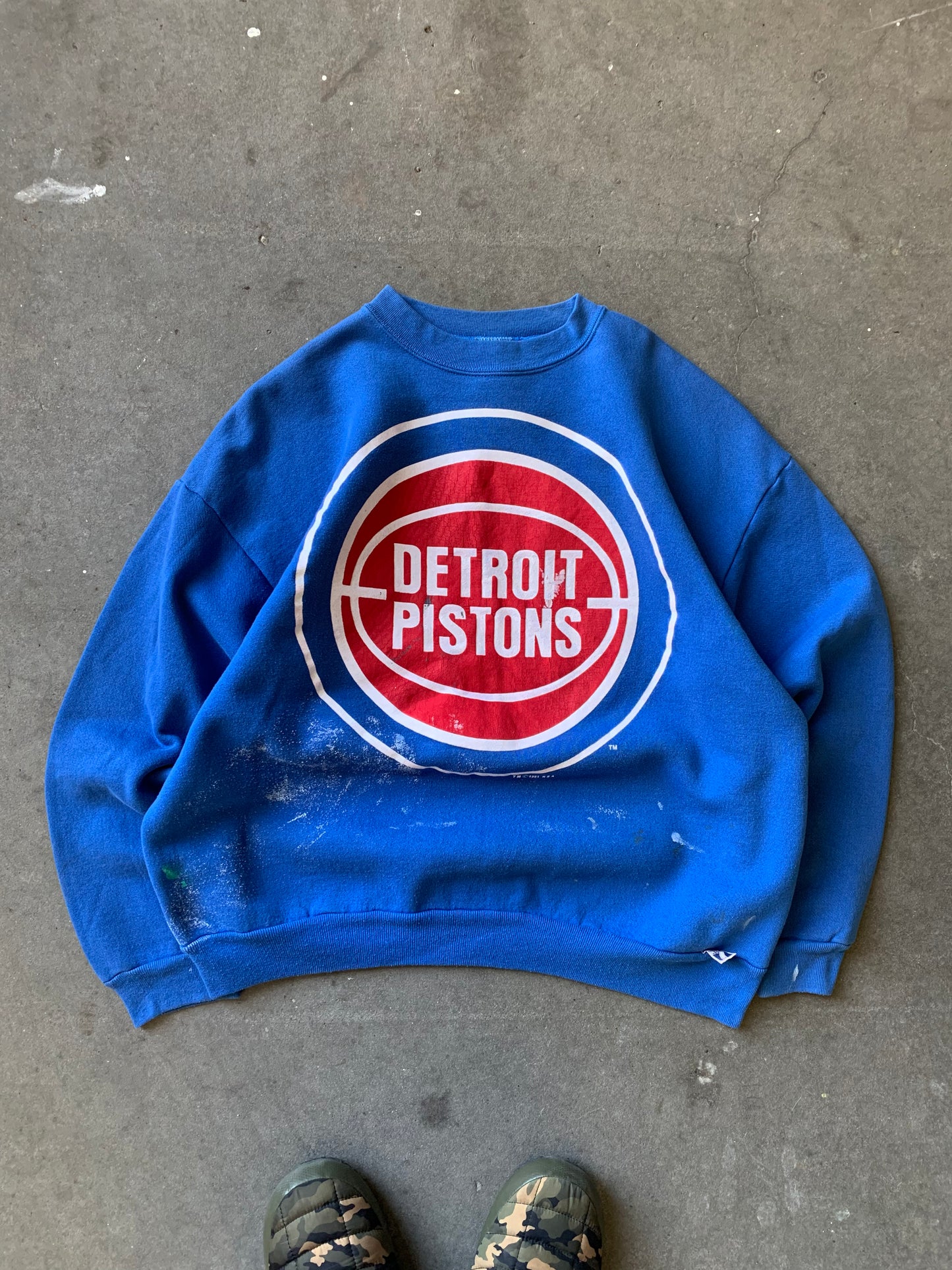 (XL) 1991 Detroit Pistons Crewneck