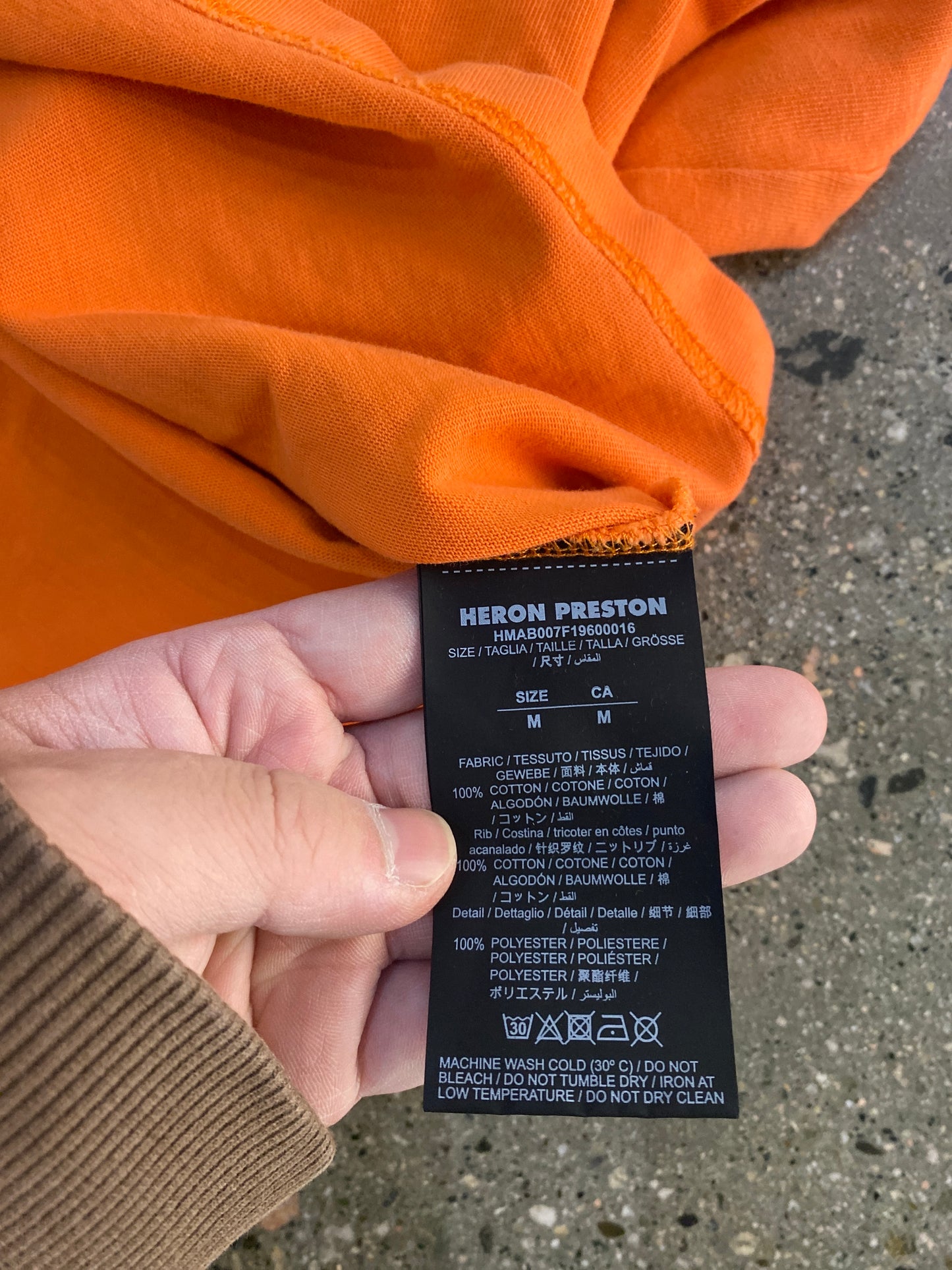 (M/L) B35 - Heron Preston Orange LS