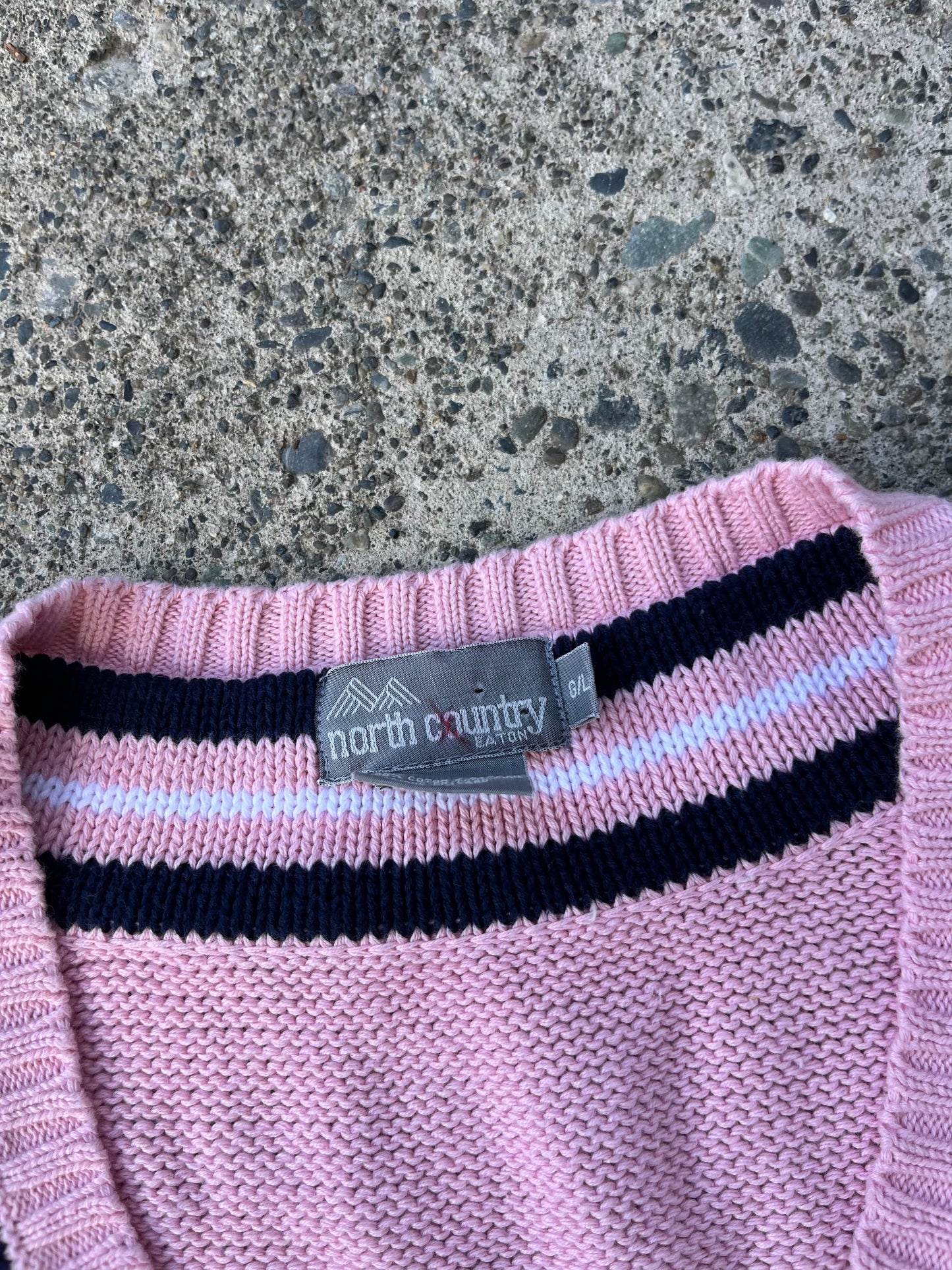 (L) 90s Bubble Gum Knitted Sweater Vest