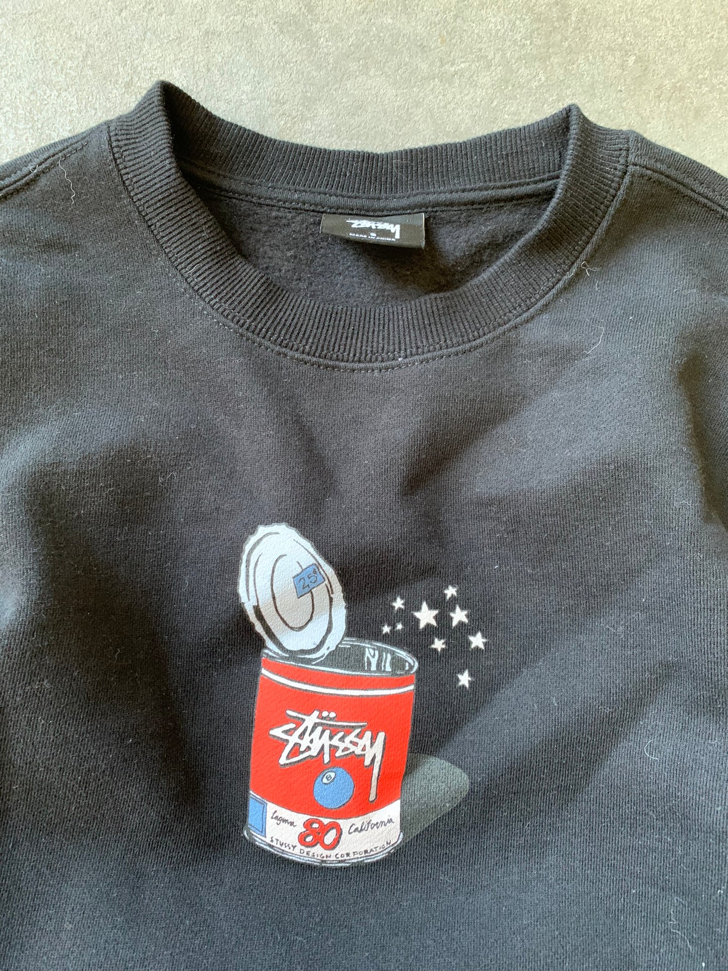 (S) Stussy Can of Soup Crewneck