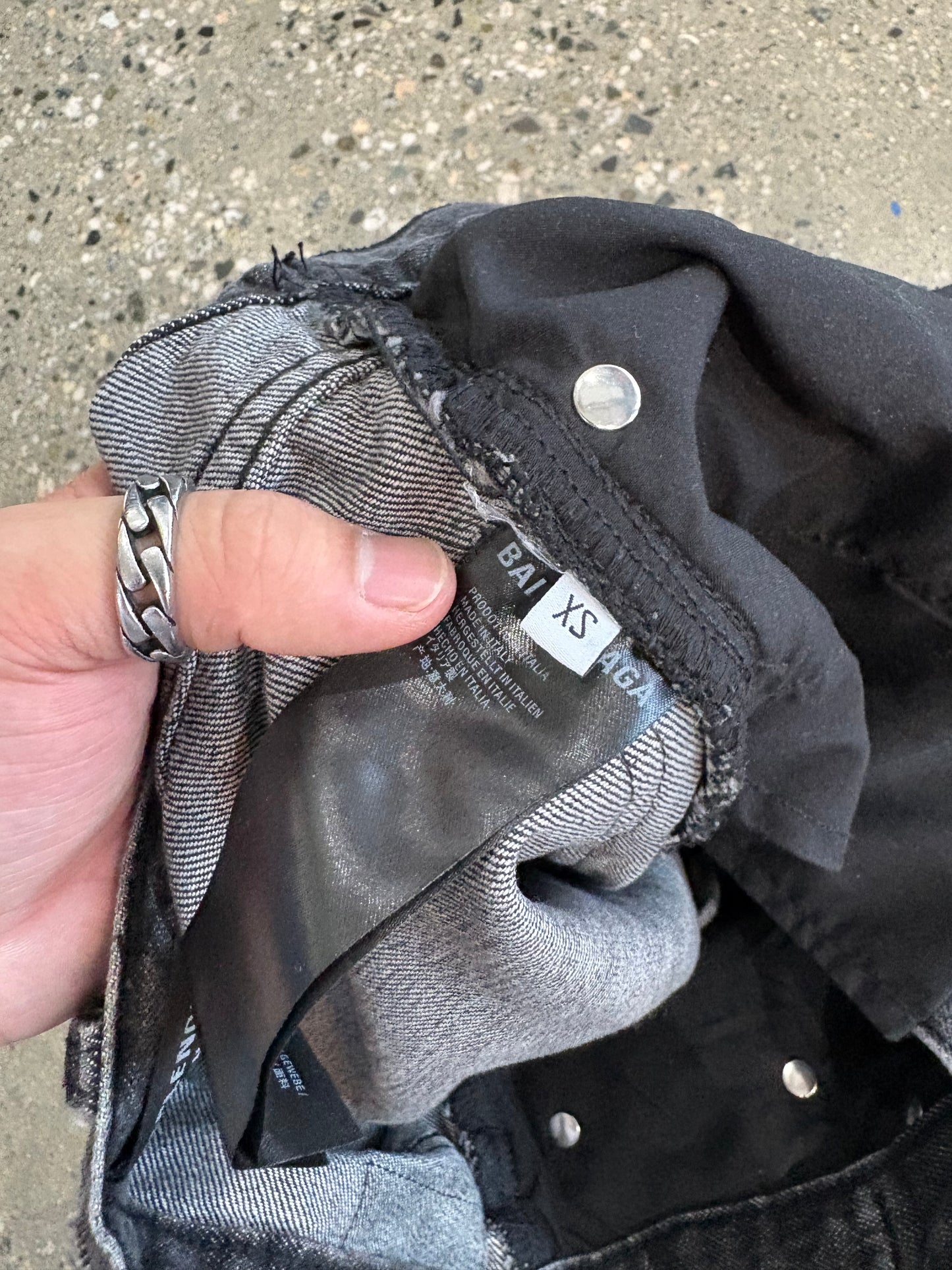 (29”) Balenciaga Unifit Baggy Distressed Denim