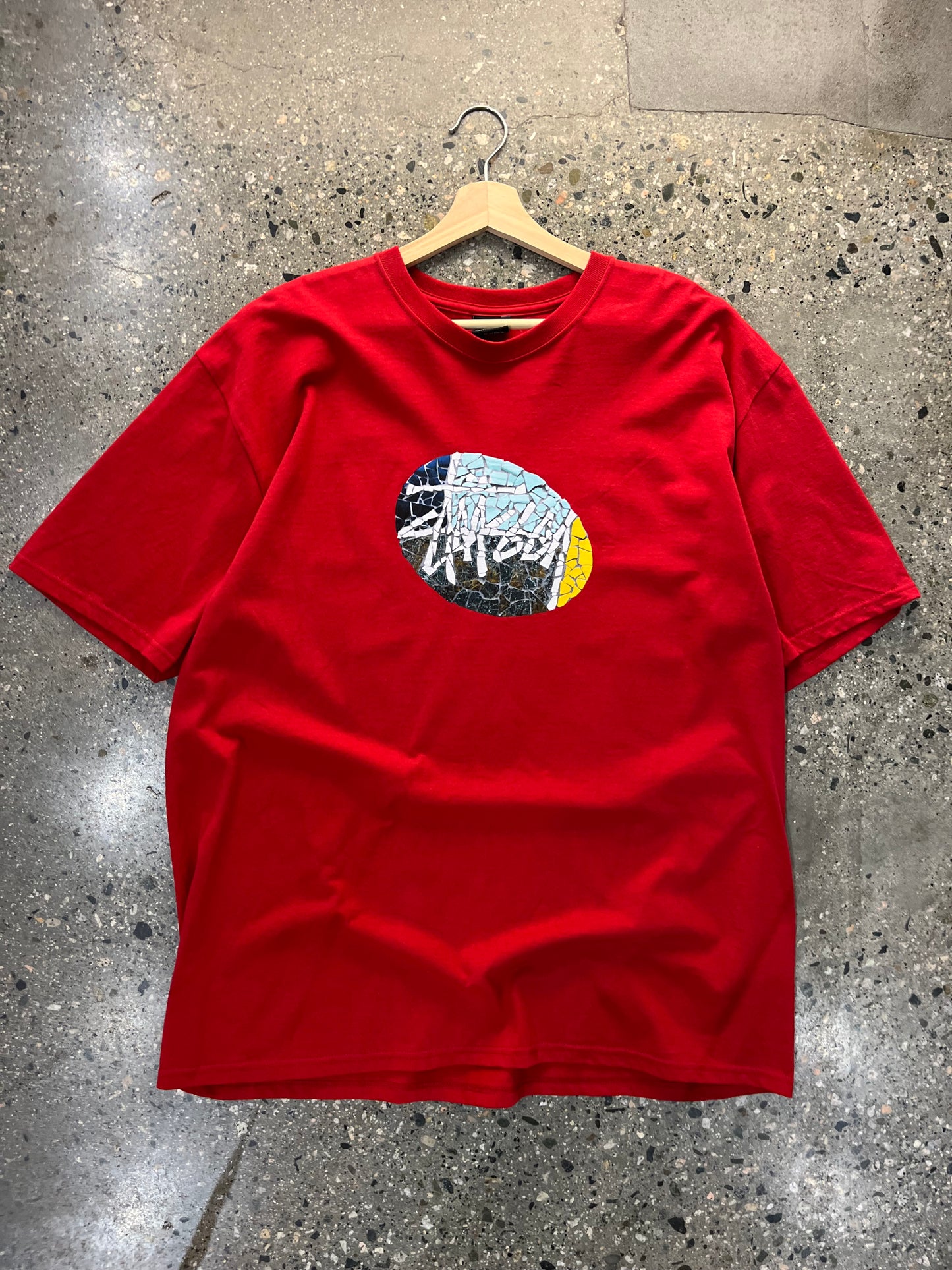 (XL) Stussy Black Cracked egg tee