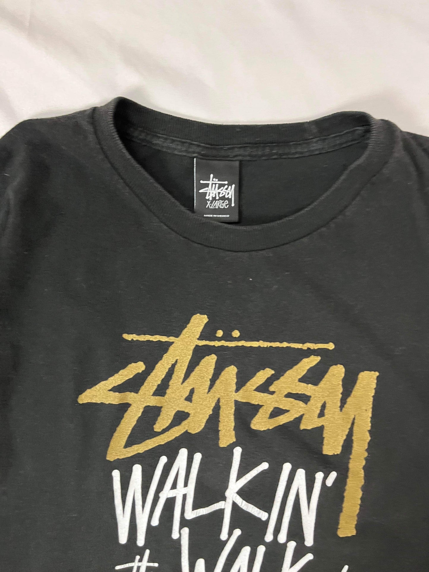 (XL/2X) Stussy Walkin the Walk.. Tee