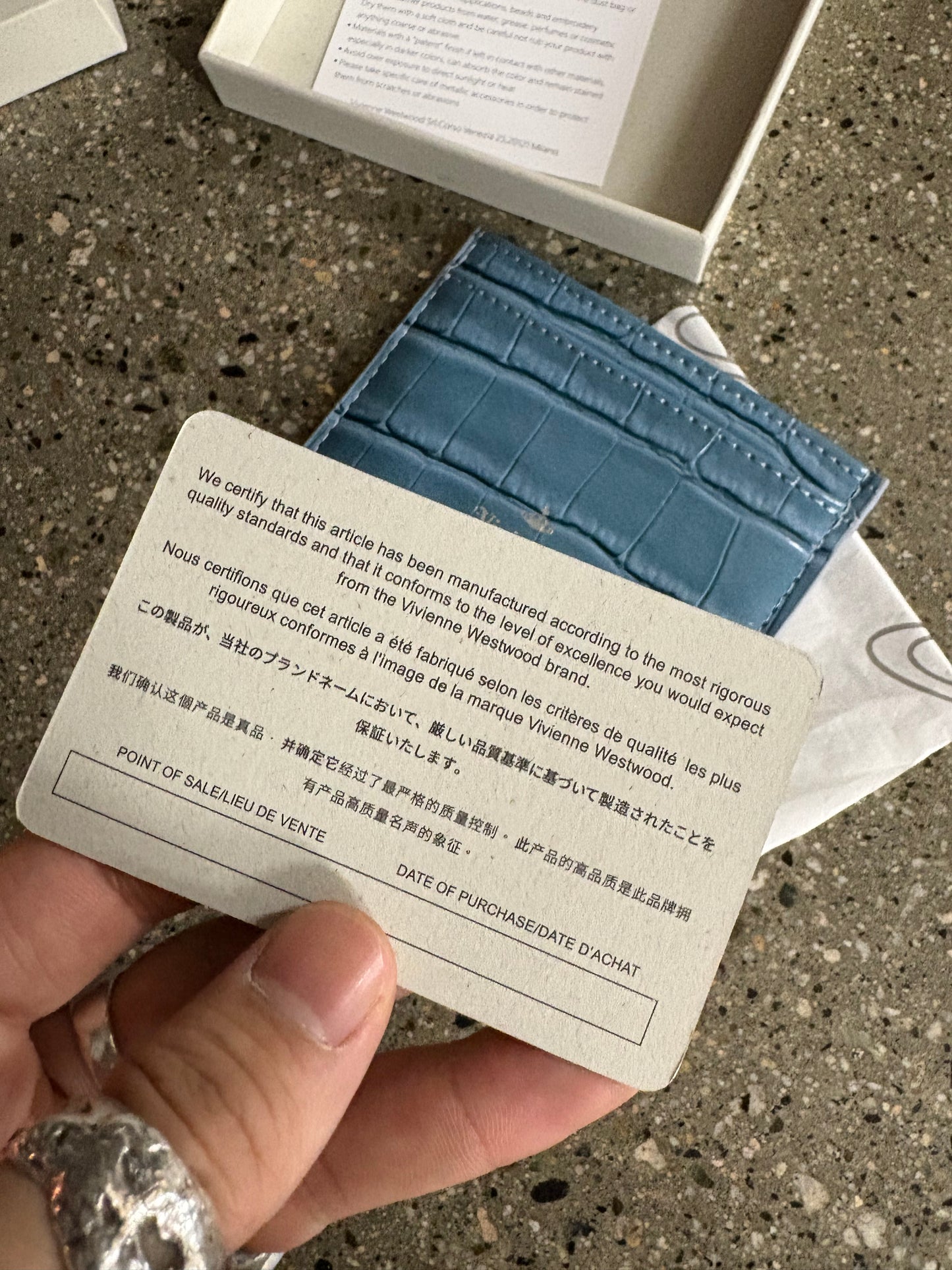 (OS) Blue Croc Vivienne Cardholder