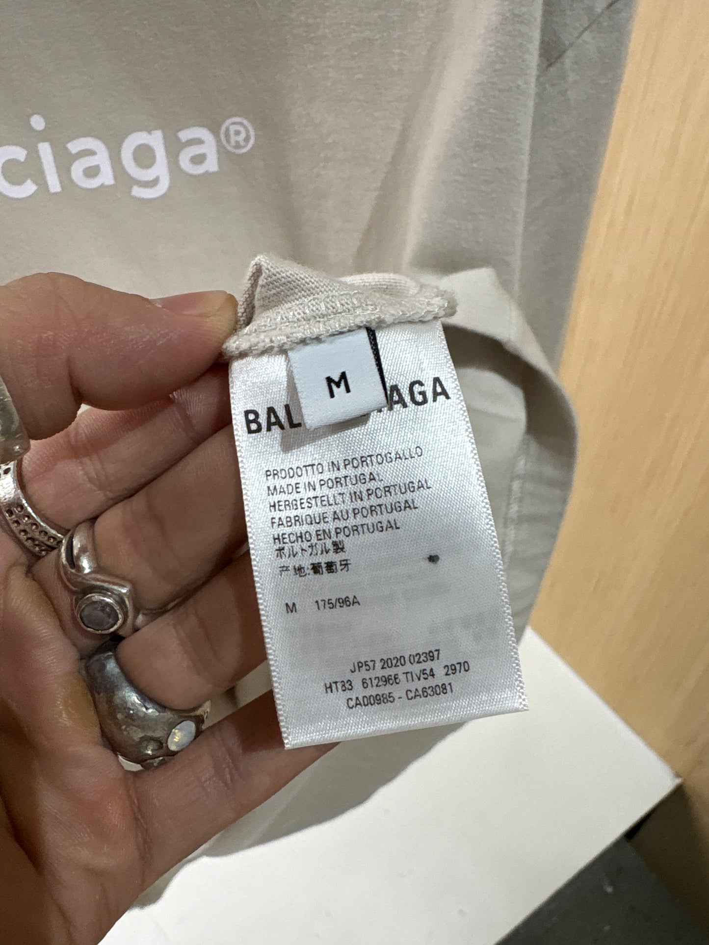 (M) Balenciaga Logo Letter Printed Tee