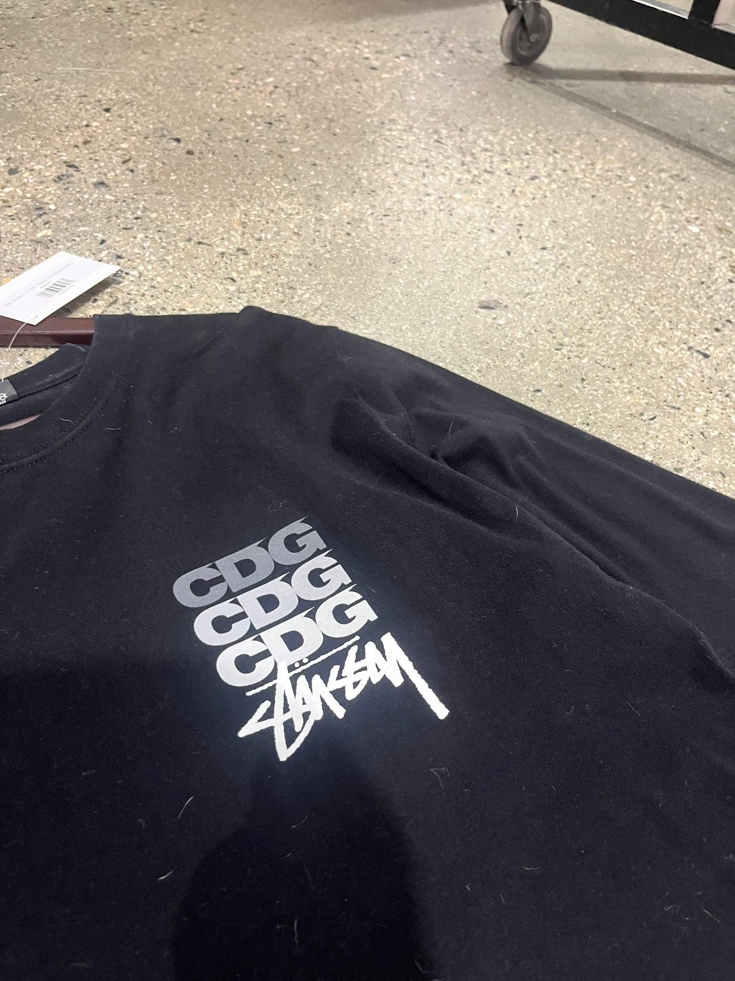 (M) Stussy x CDG Black LS Doublesided