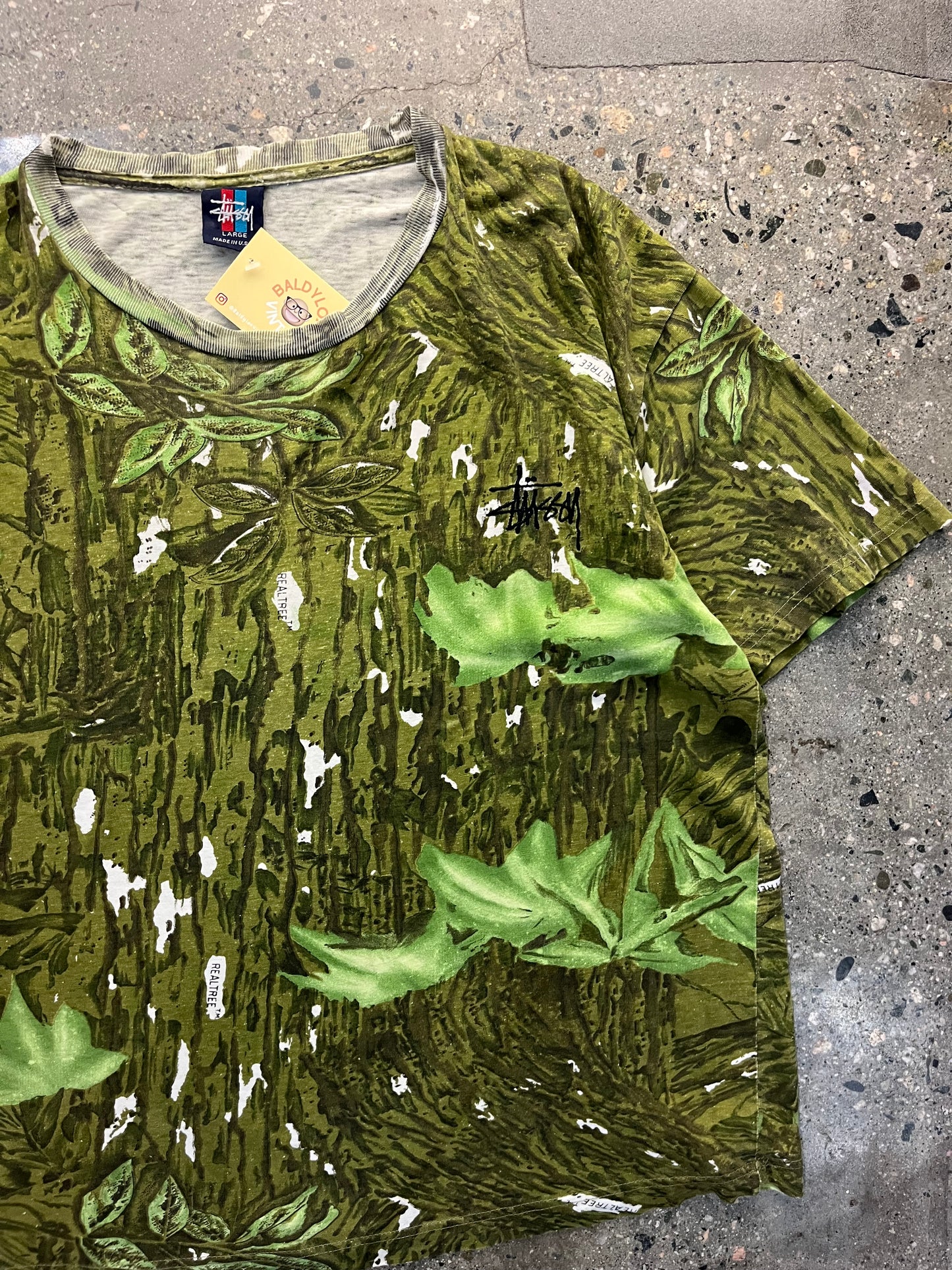 (L) 1998 Boxy Stussy Real Tree Tee