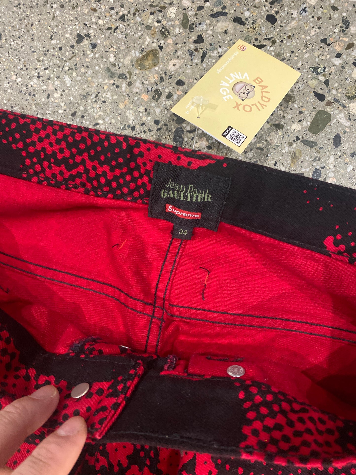 (34”) JPG x Supreme “ Fuck Racism “ Denim