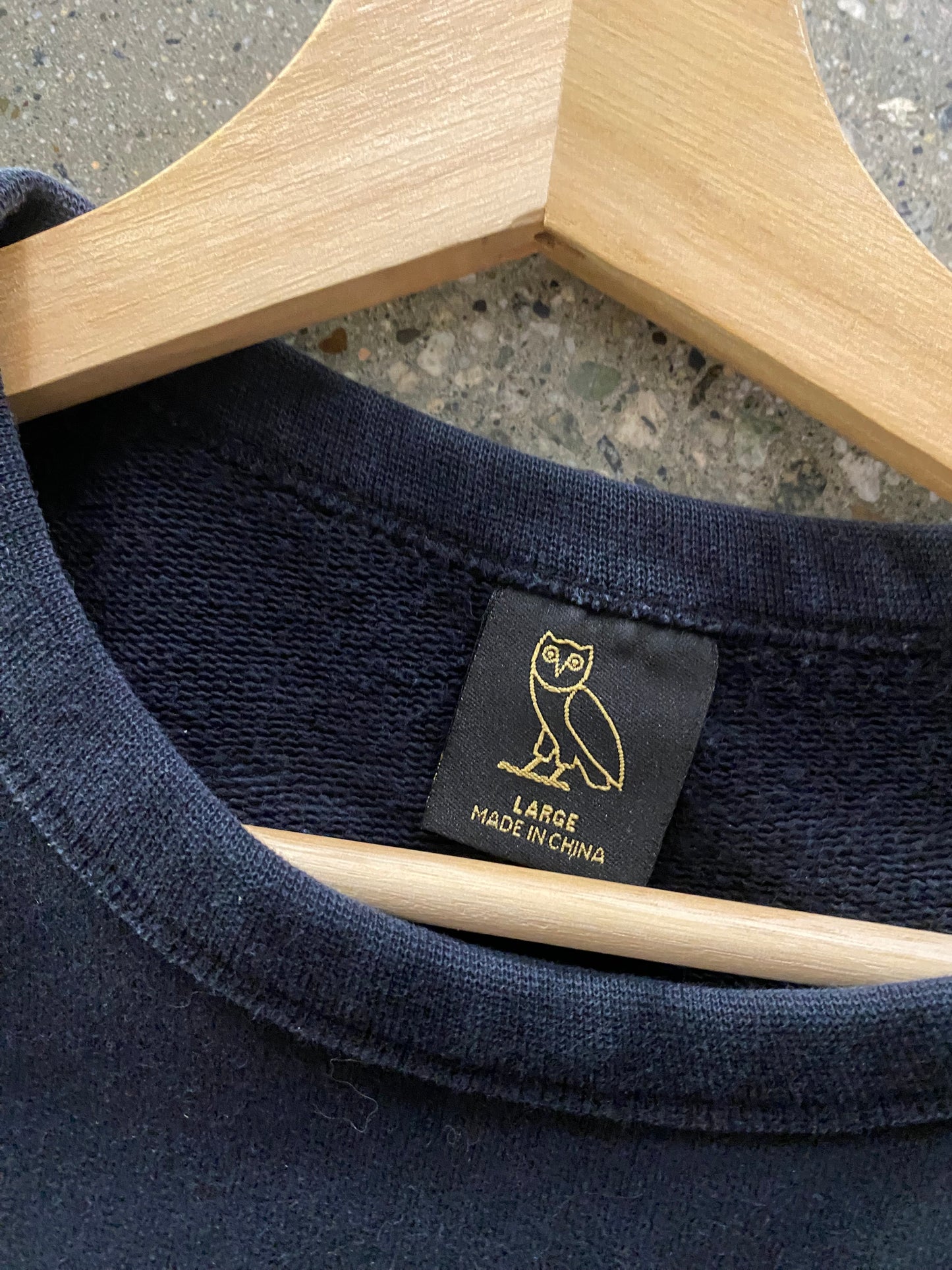 (L) OVO Black Crewneck