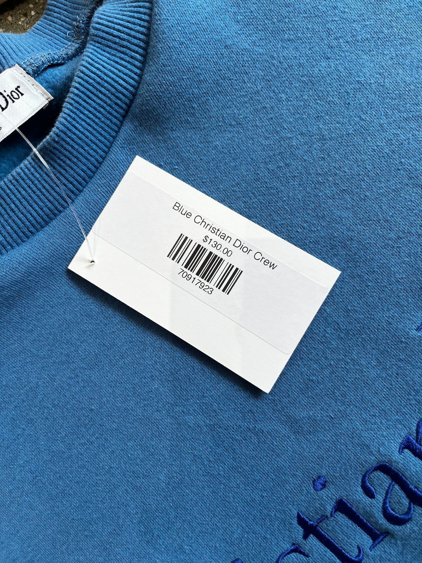 (Medium) Vintage Blue Christian Dior Crew