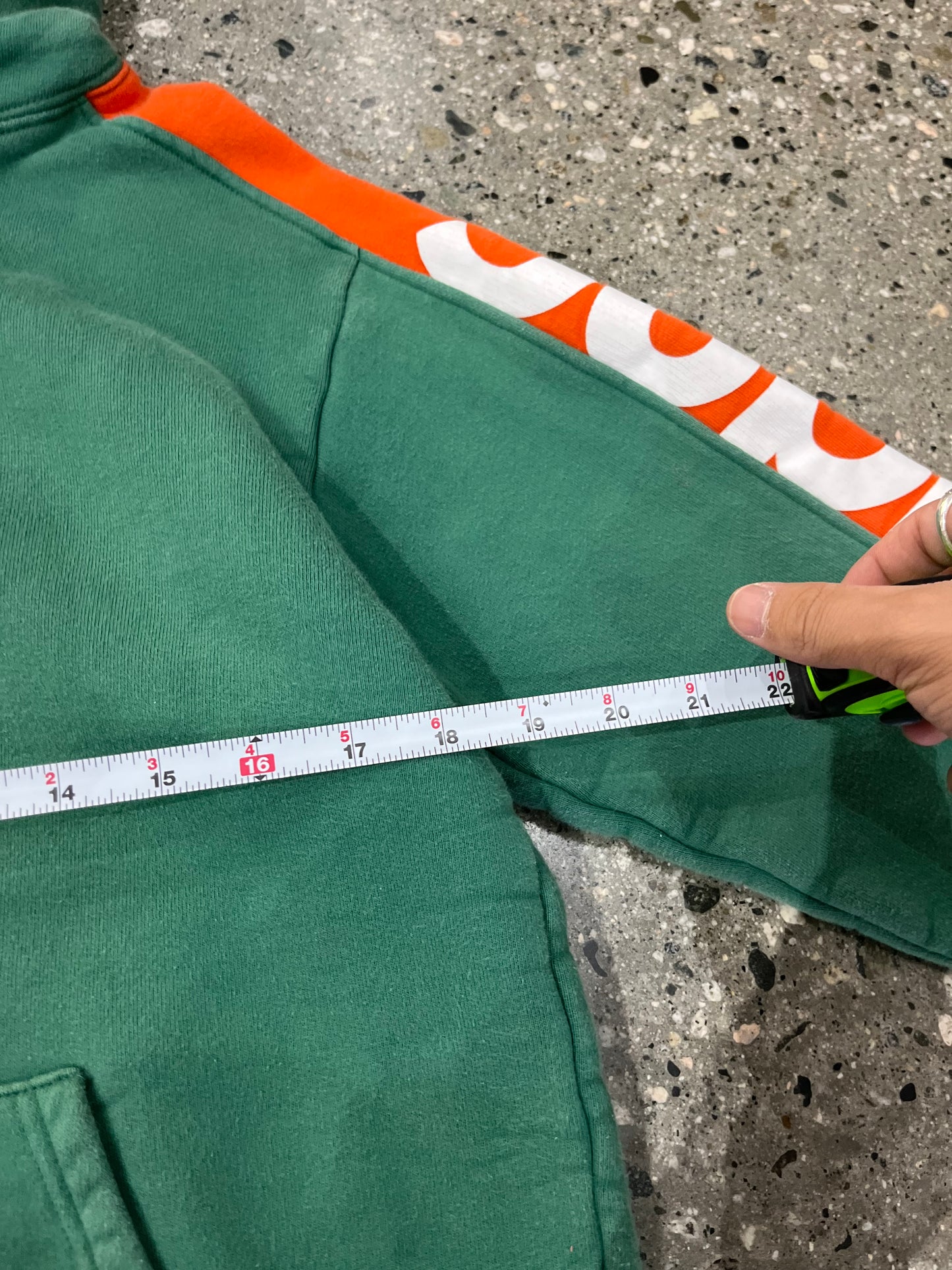 00's Supreme Arm Logo Green Hoodie