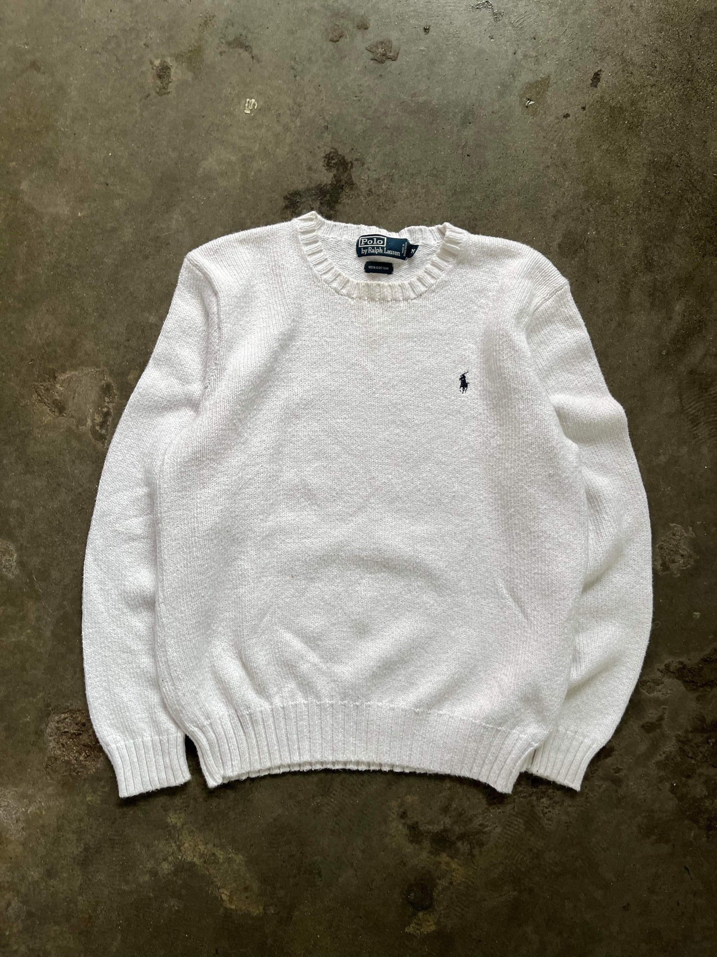 (M) Polo Ralph Lauren White Knit