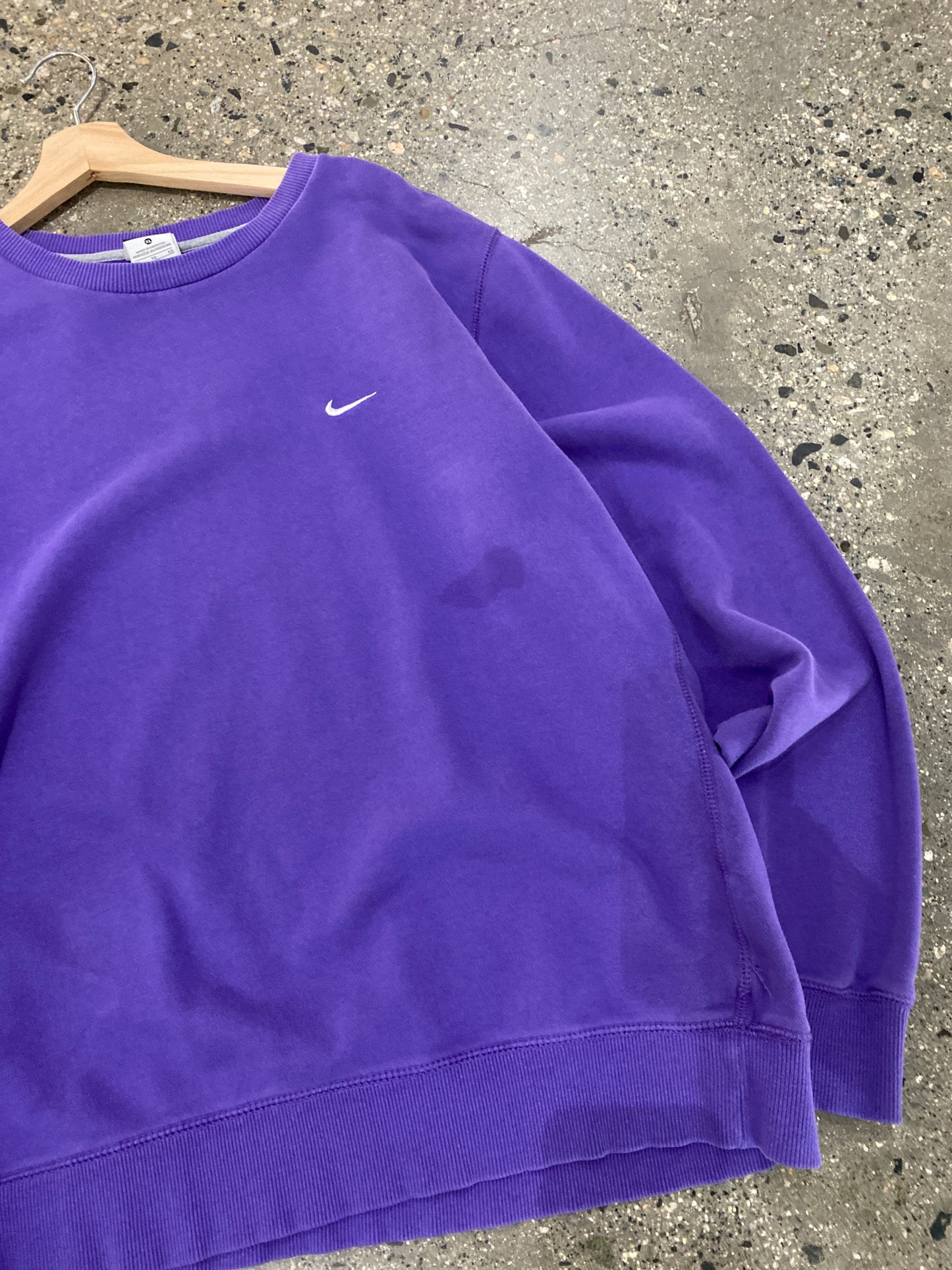 (XL) Nike Swoosh purple Crewneck ( as is )